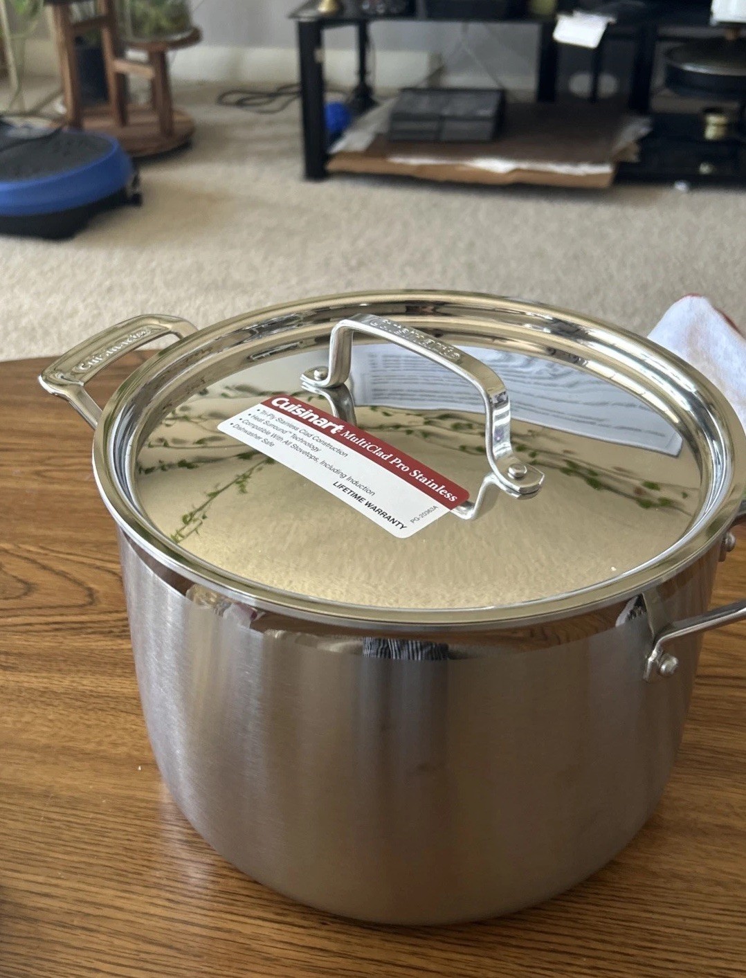 Cuisinart 8 Quart QT Stainless Steel Stock Pot w Lid & Strainer #766-24