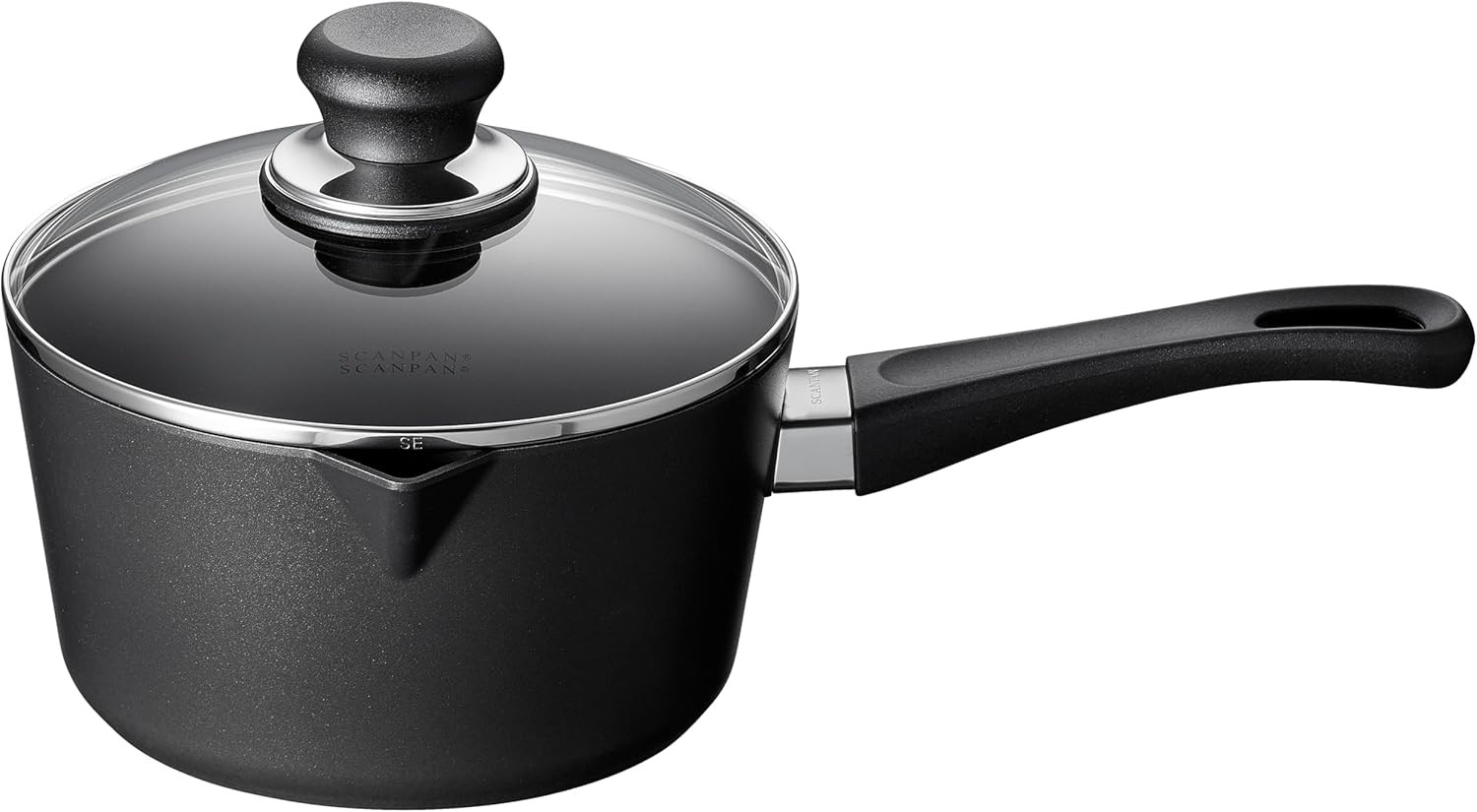 Classic 2 Quart Nonstick Saucepan with Lid – Oven & Dishwasher Safe, Black