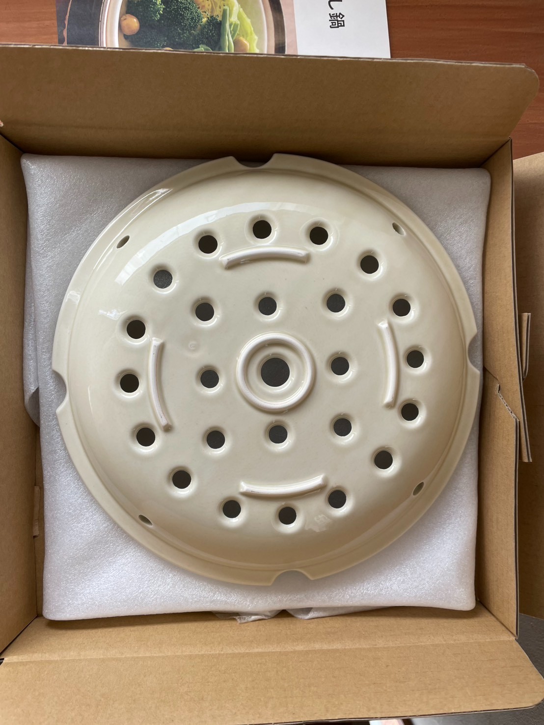 NAGATANIEN Steamer insert DONABE SUNOKO Pot Pottery White Plate Inner tray Only