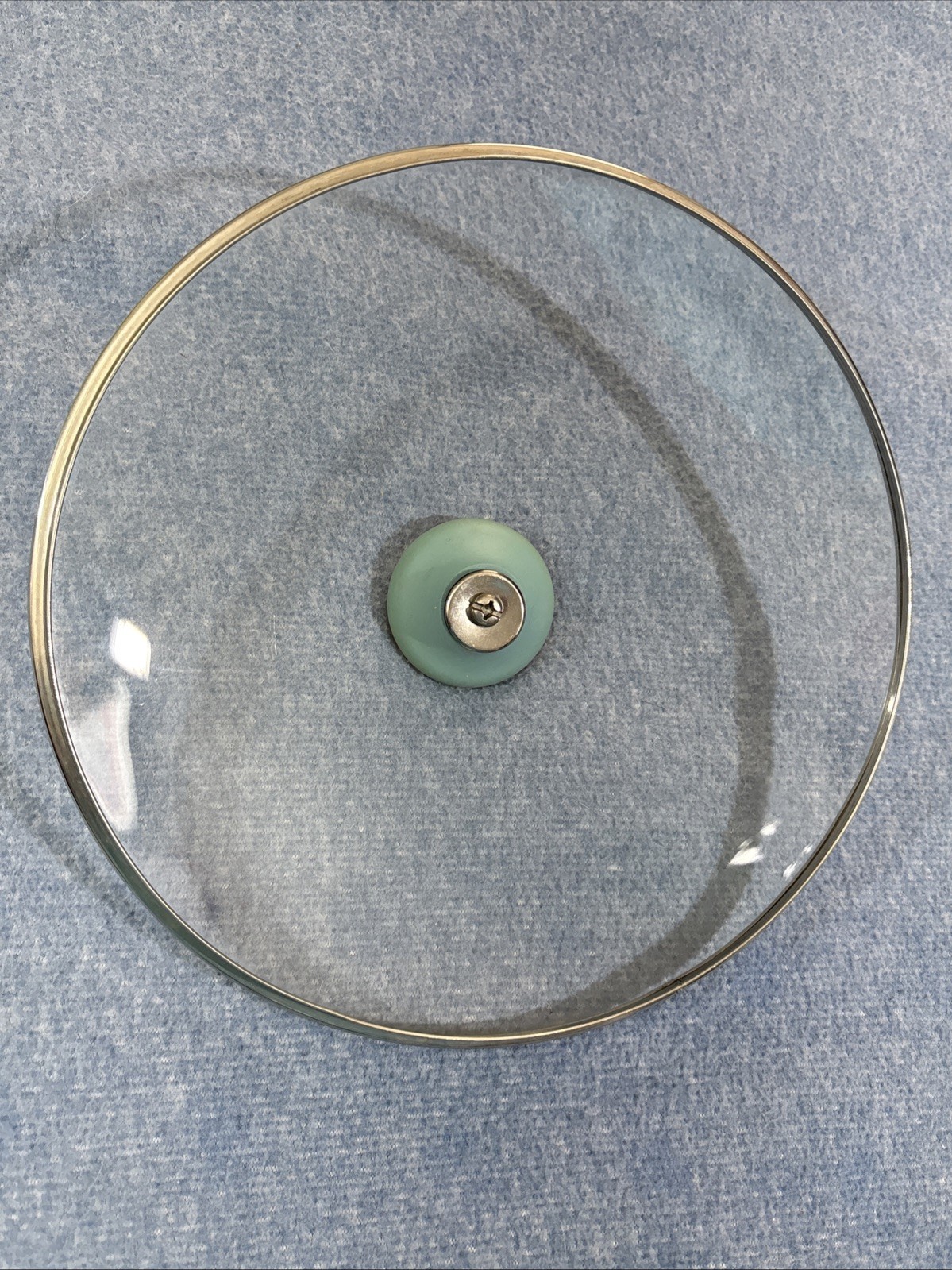 PD Paula Dean Pot Pan Clear Glass Lid 9-1/2” GREEN KNOB Handle Replacement