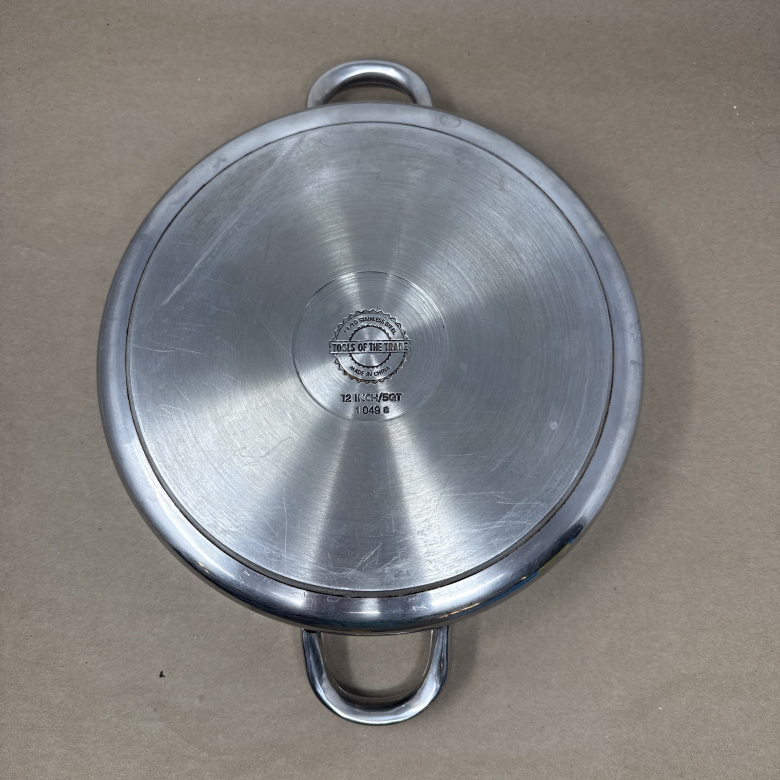 Tools of the Trade 12” 5 Qt 18/10 Stainless Steel Dutch Oven Stock Pot