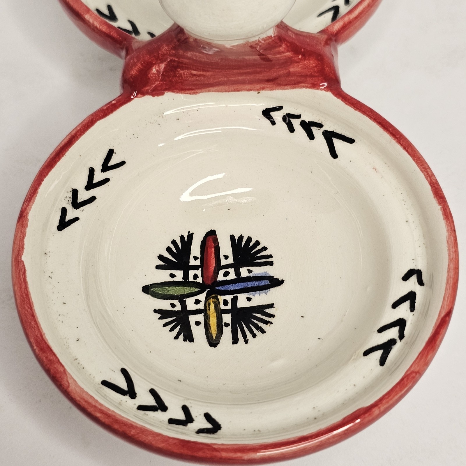 Hand Painted Moroccan Double Mini Tagine Serving Dish Spice Condiment Ceramic