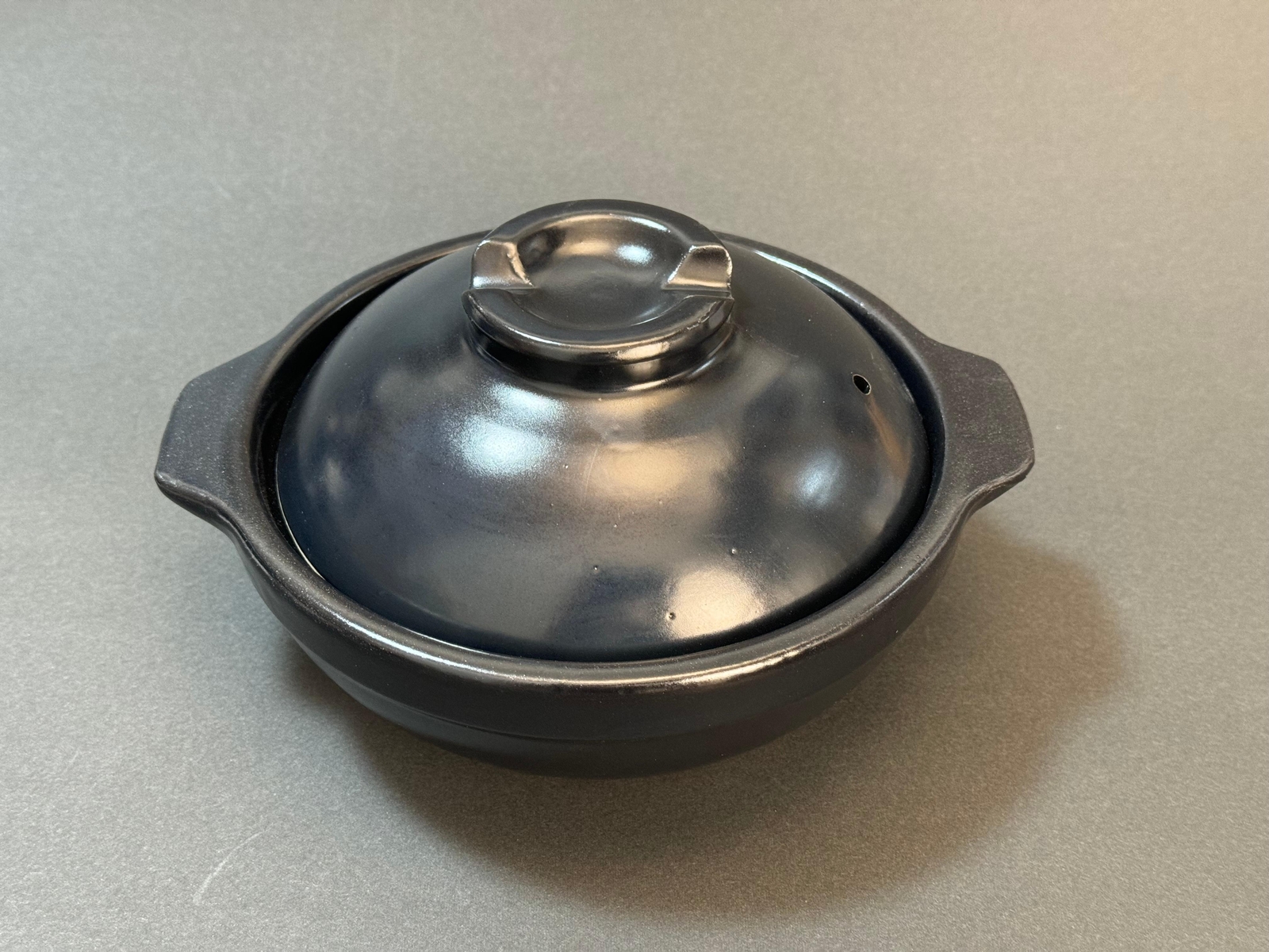 Donabe Japanese Clay Rice Cooker Earthen Pot φ17cm×H10cm Black Black Daiso Japan