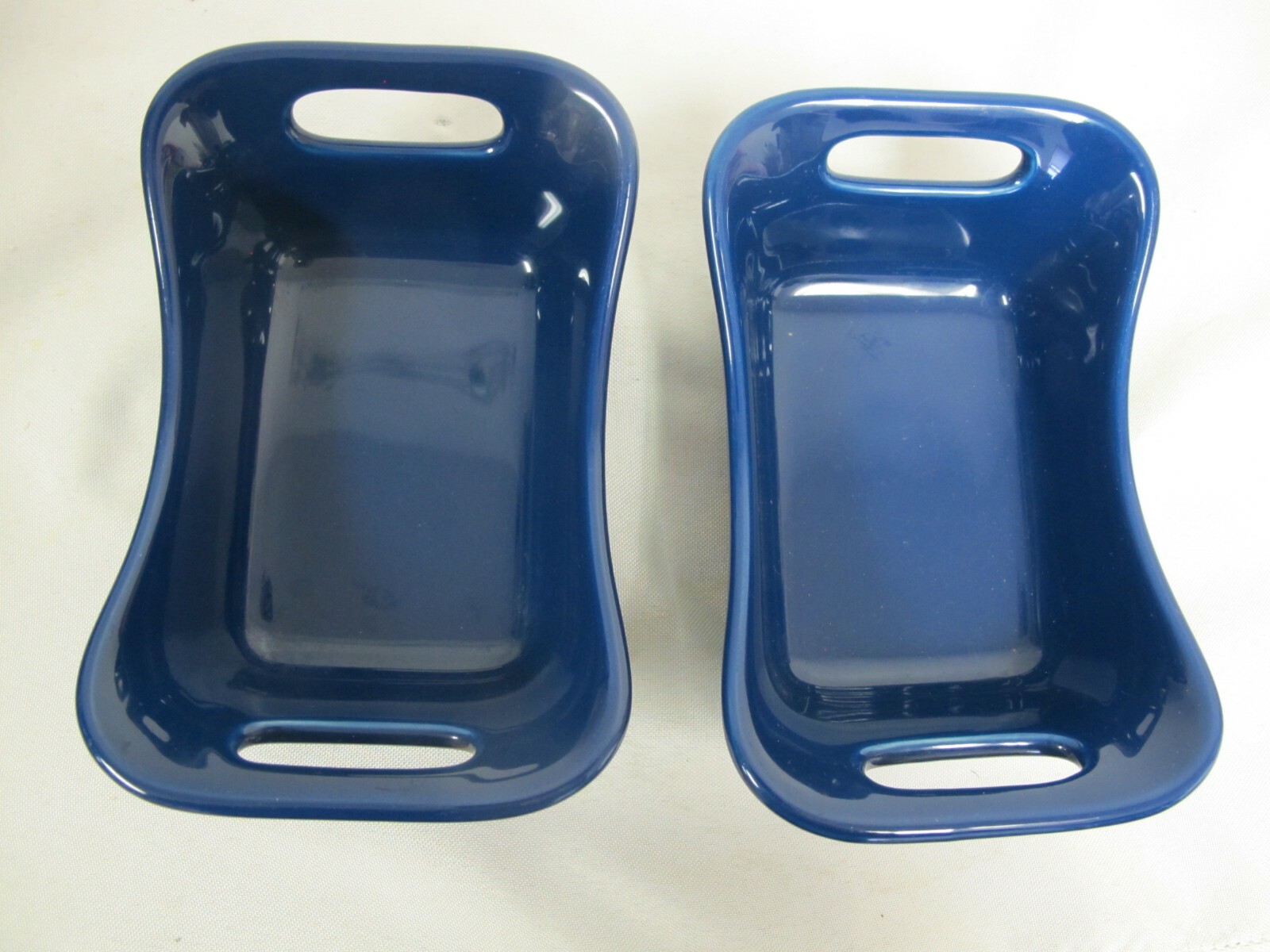(2) Rachael Ray Cobalt Blue Individual 12 oz. Stoneware Casserole Baking Dish