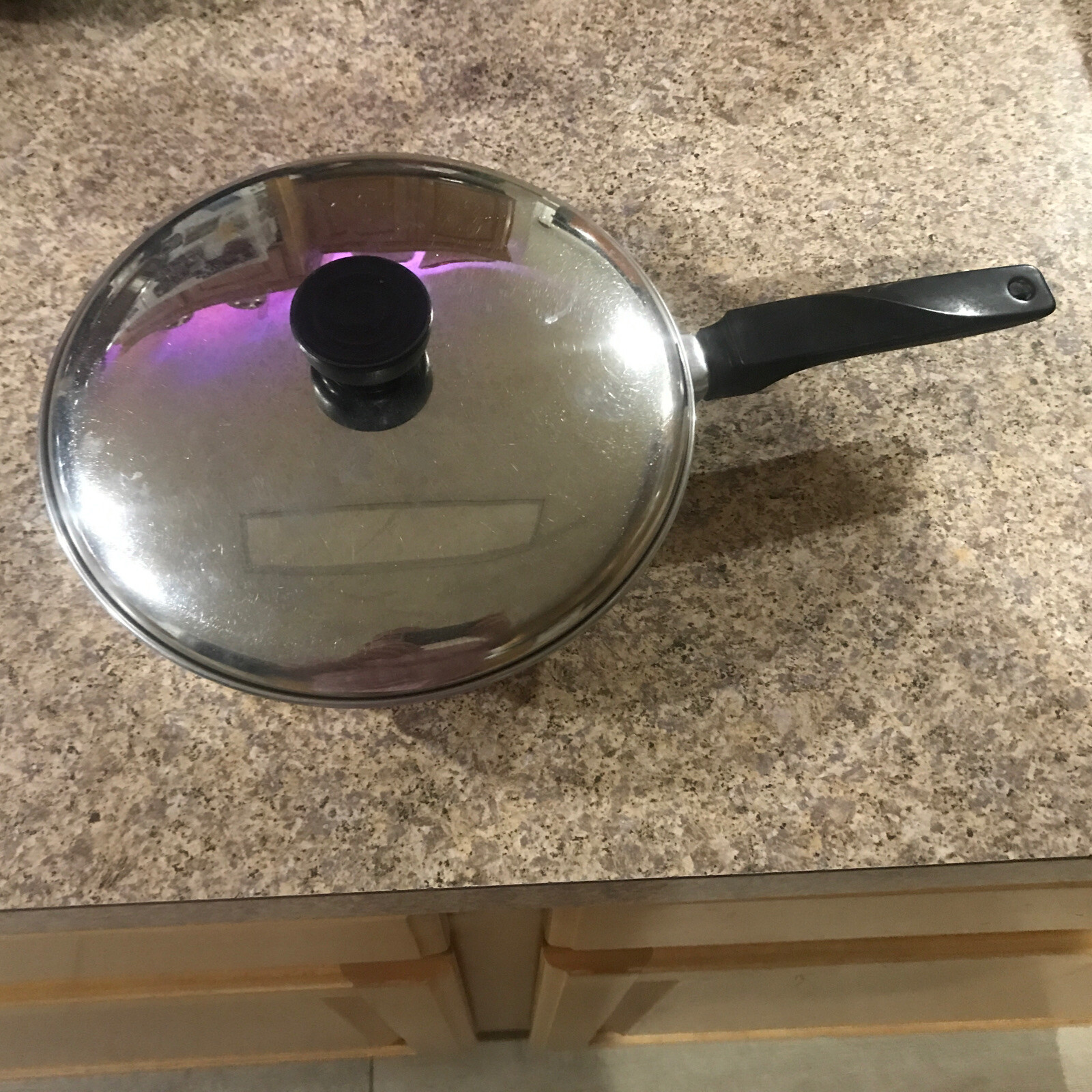 VINTAGE EKCO FLINT STAINLESS STEEL THICK COPPER BOTTOM 8″ SKILLET FRY PAN EXC