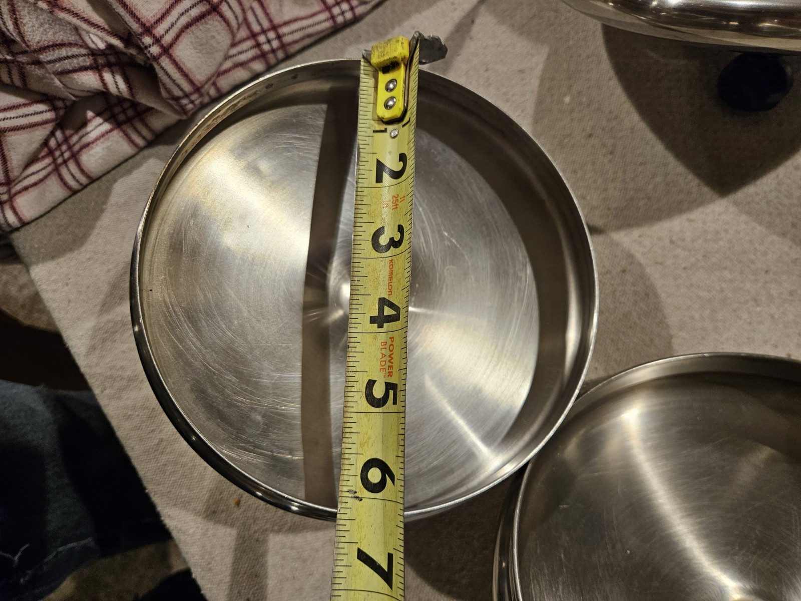 Farberware Vintage Aluminum Clad Stainless Steel Pan and 4 Lids Various Sizes
