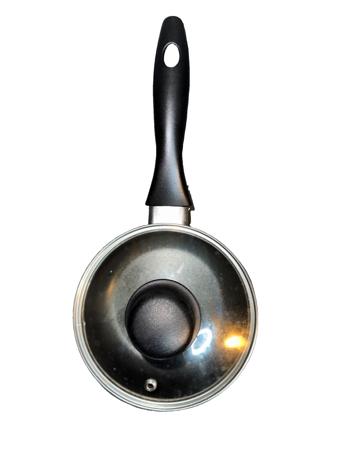 Gibson Home Piece Aluminum Black Nonstick Pot Vented Lid Cookware Set 7”Lx6”Wx3”