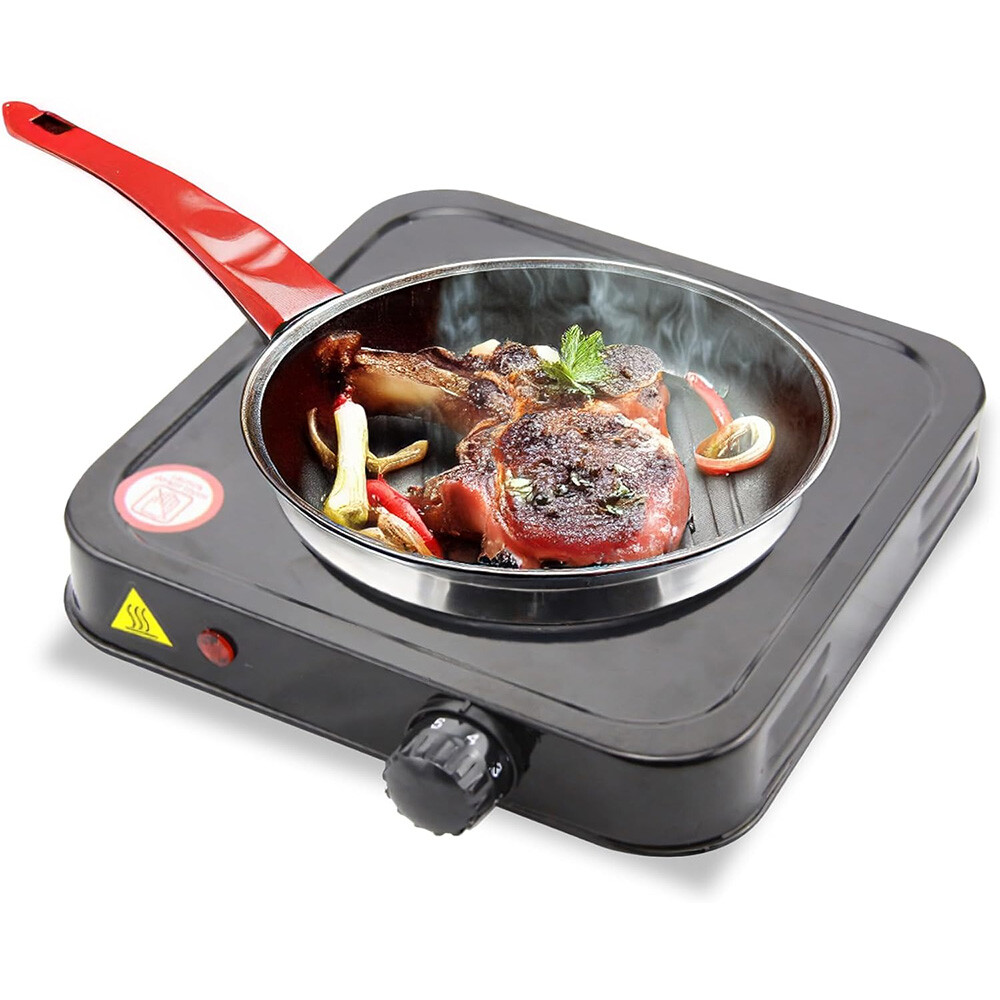 Portable Single Electric Burner Hot Plate Camping Stove 110V Outdoor Cooker
