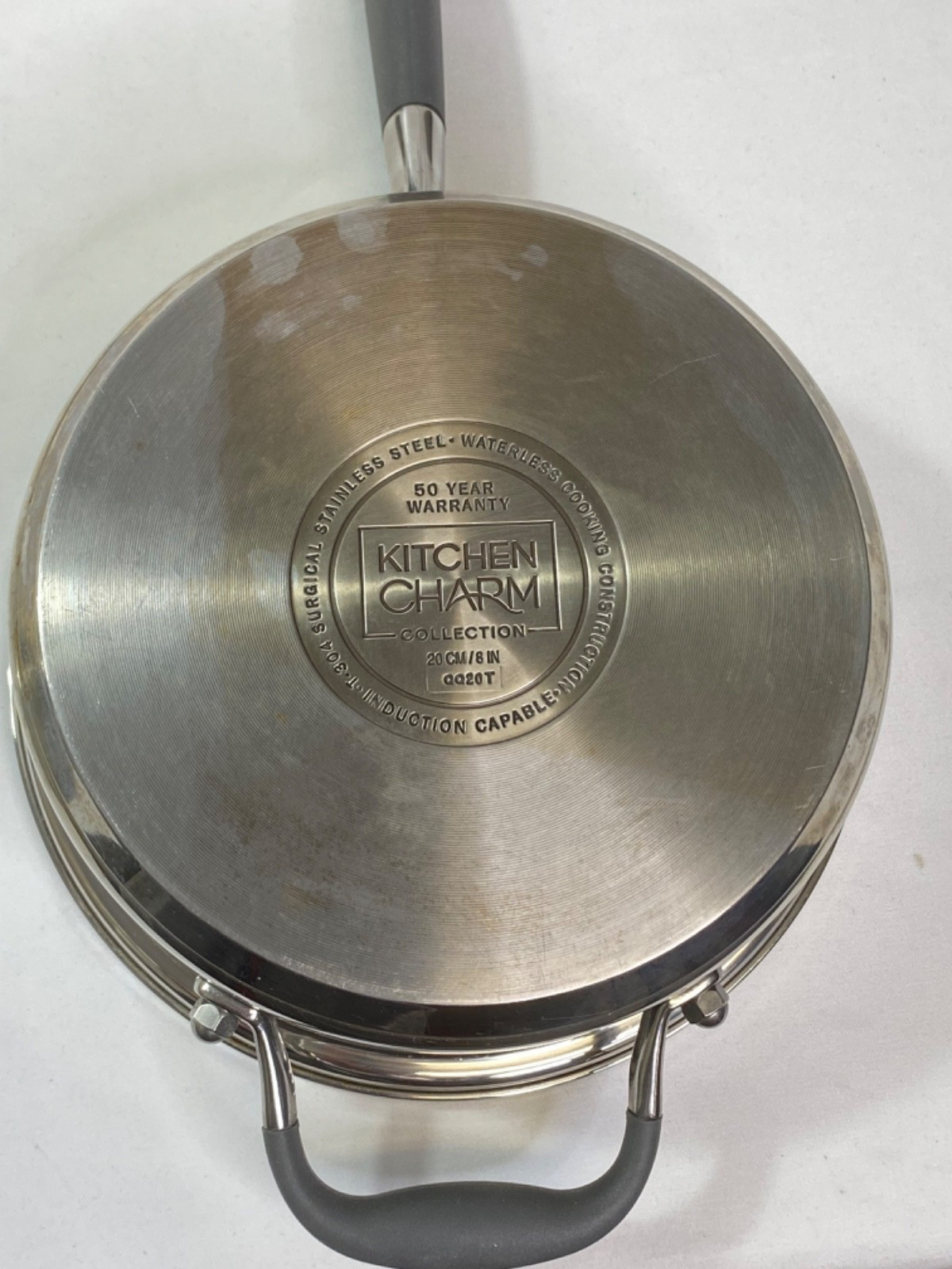 Kitchen Charm T304 Surgical Stainless 6 Piece Set-4 qt Dutch Oven /8″ Pan/2 QT.