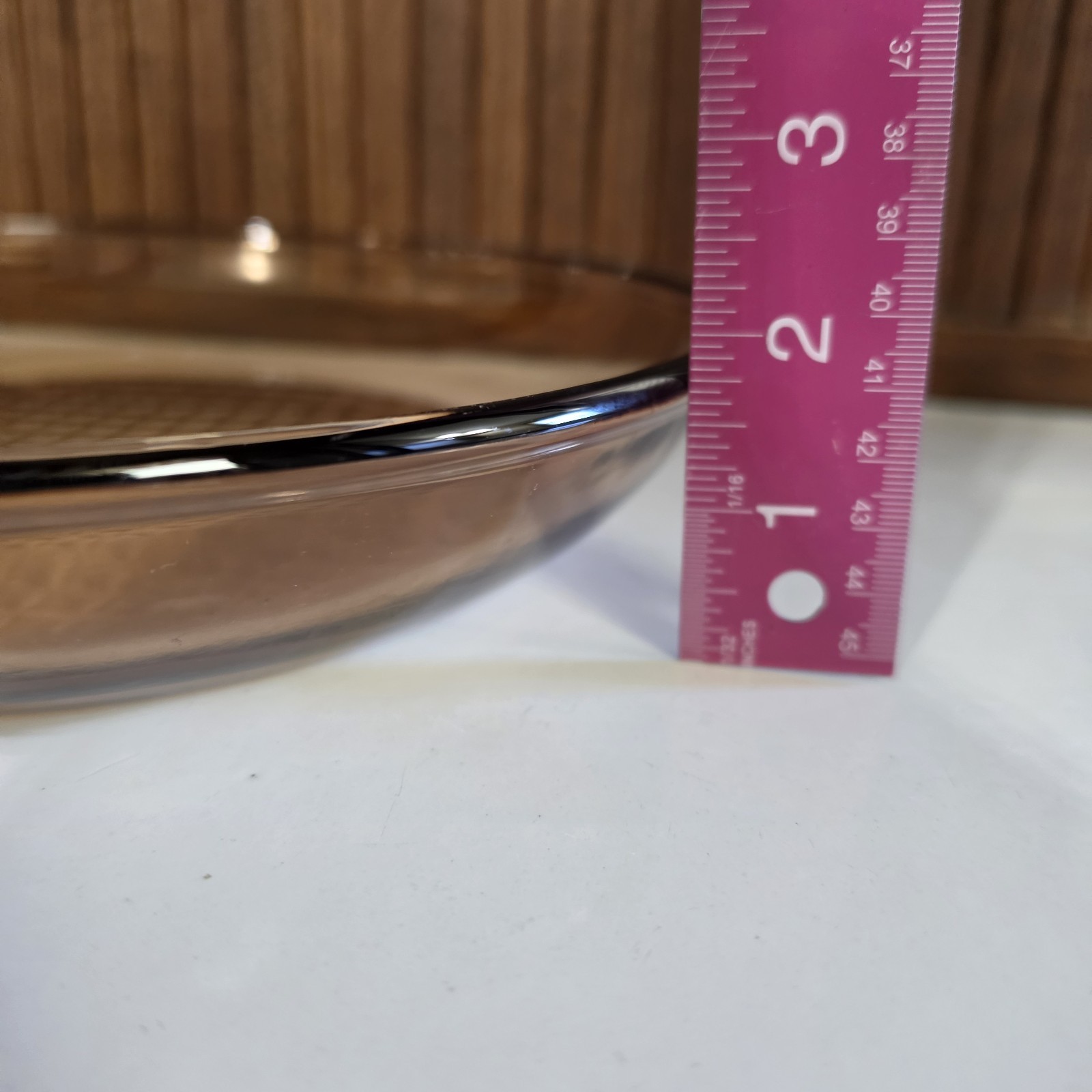 CorningWare Vision #10 Amber 10.5” Skillet Pan Waffle Bottom Vintage ‘70s No Lid