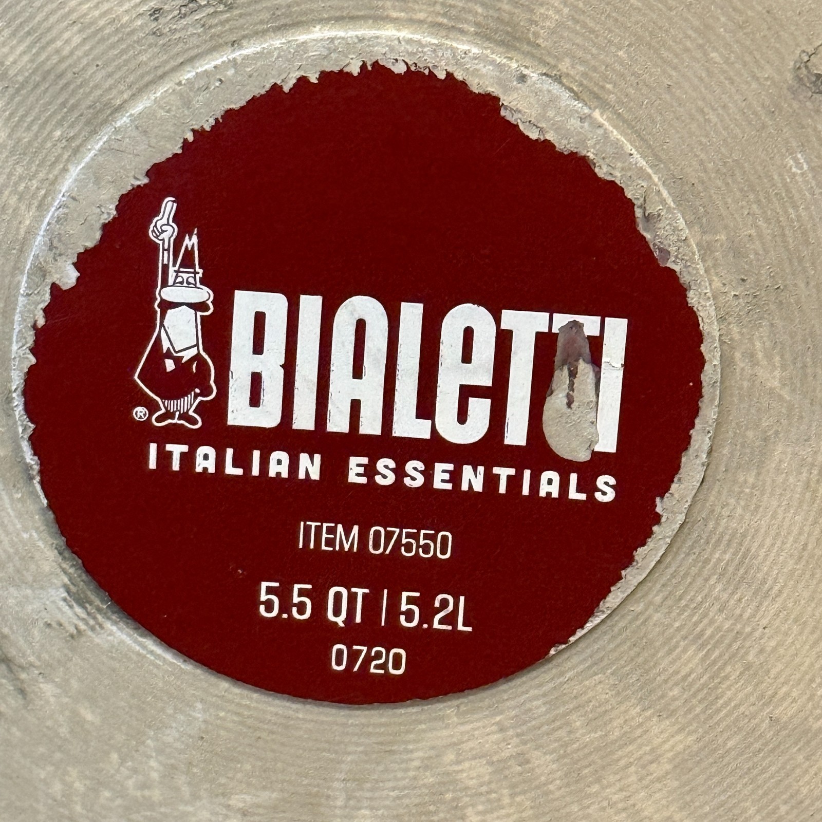 Bialetti Italian Essentials 5.5 Qt Oval Aluminum Pasta Pot Lock Strainer Lid Red
