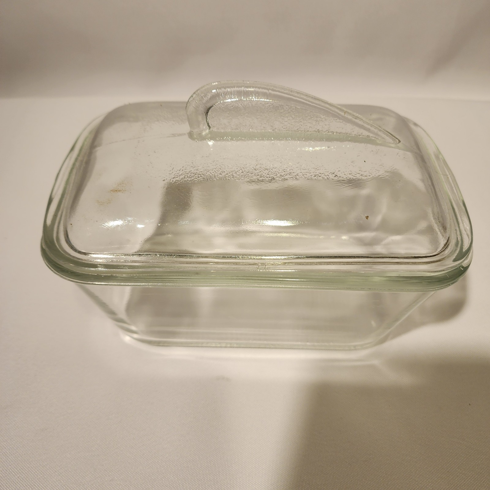 Vintage Glasbake J-805-I 1.5QT Casserole Dish Fin Lid 1950s 8″x5″x5″