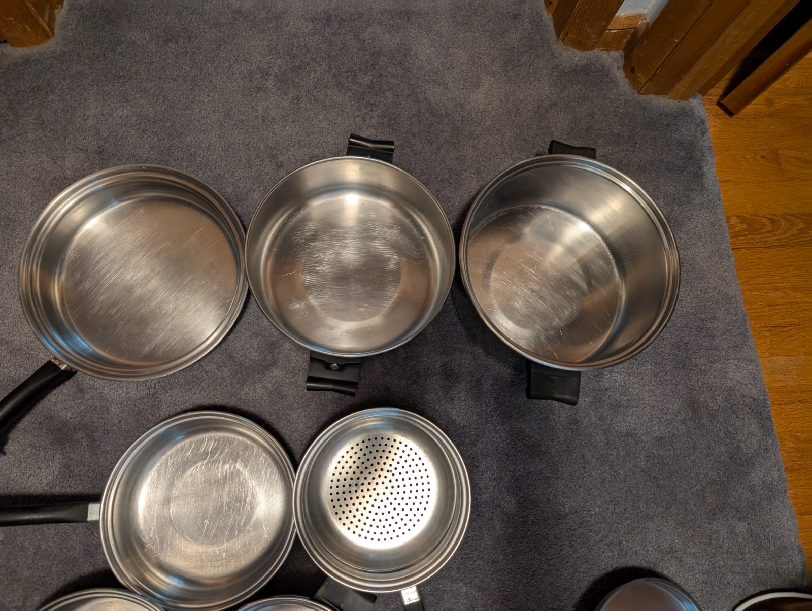 SALADMASTER 18-8 Tri-Clad Stainless Steel 15 Piece Vintage Cookware Set Made USA