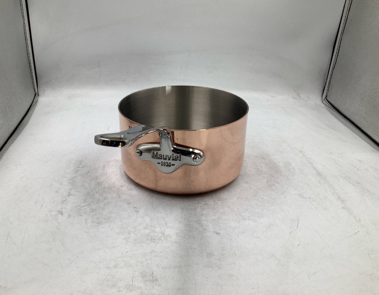 Mauviel M’Heritage 150 S Polished Copper & Stainless Steel Sauce Pan. 1.9 Qt