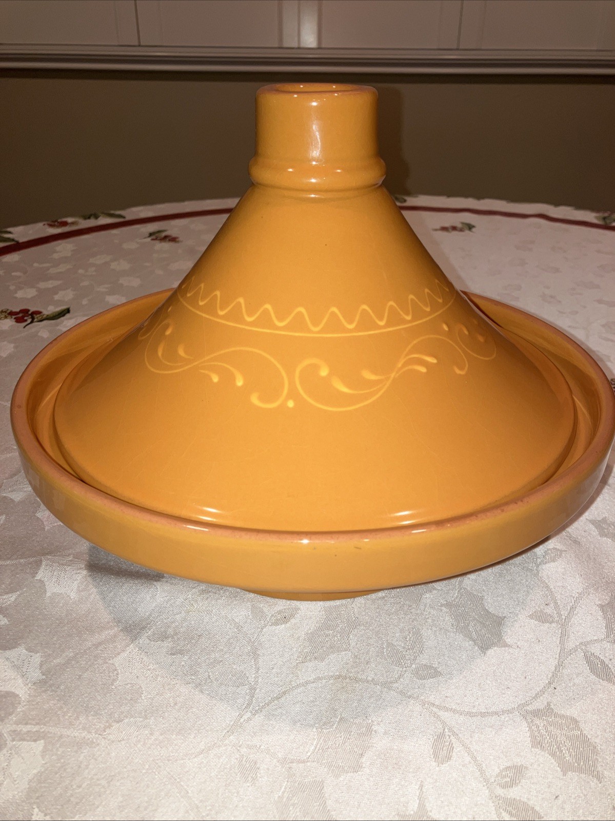 TAJINE Cooking Pot-TAGINE Ceramic Pottery Made in Portugal 11” GOLD TONE