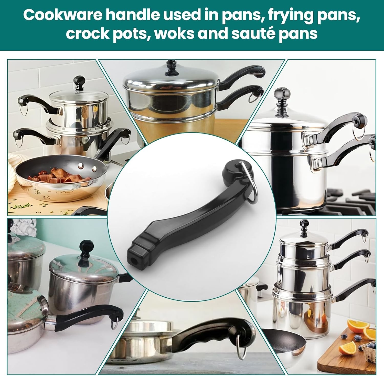 P08-031 Saucepan Handles Replacement for Farberware 1, 1.5, 2 & 2.5 Qt Pots and