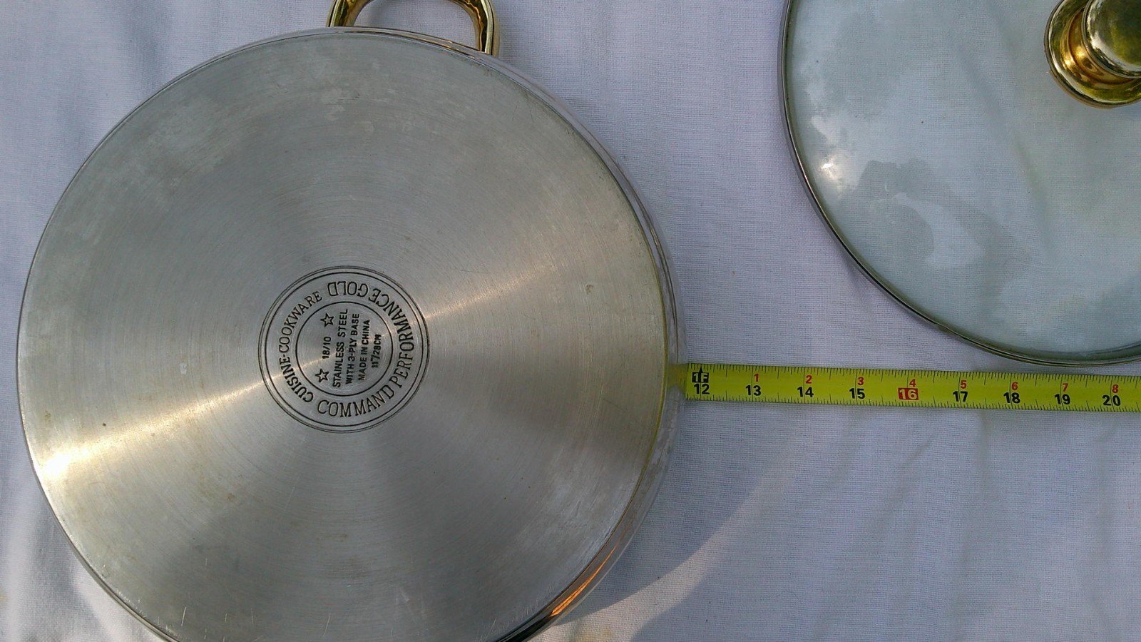 Command Performance 11″ Stainless Steel Pot w Lid 18/10 3 Ply Base