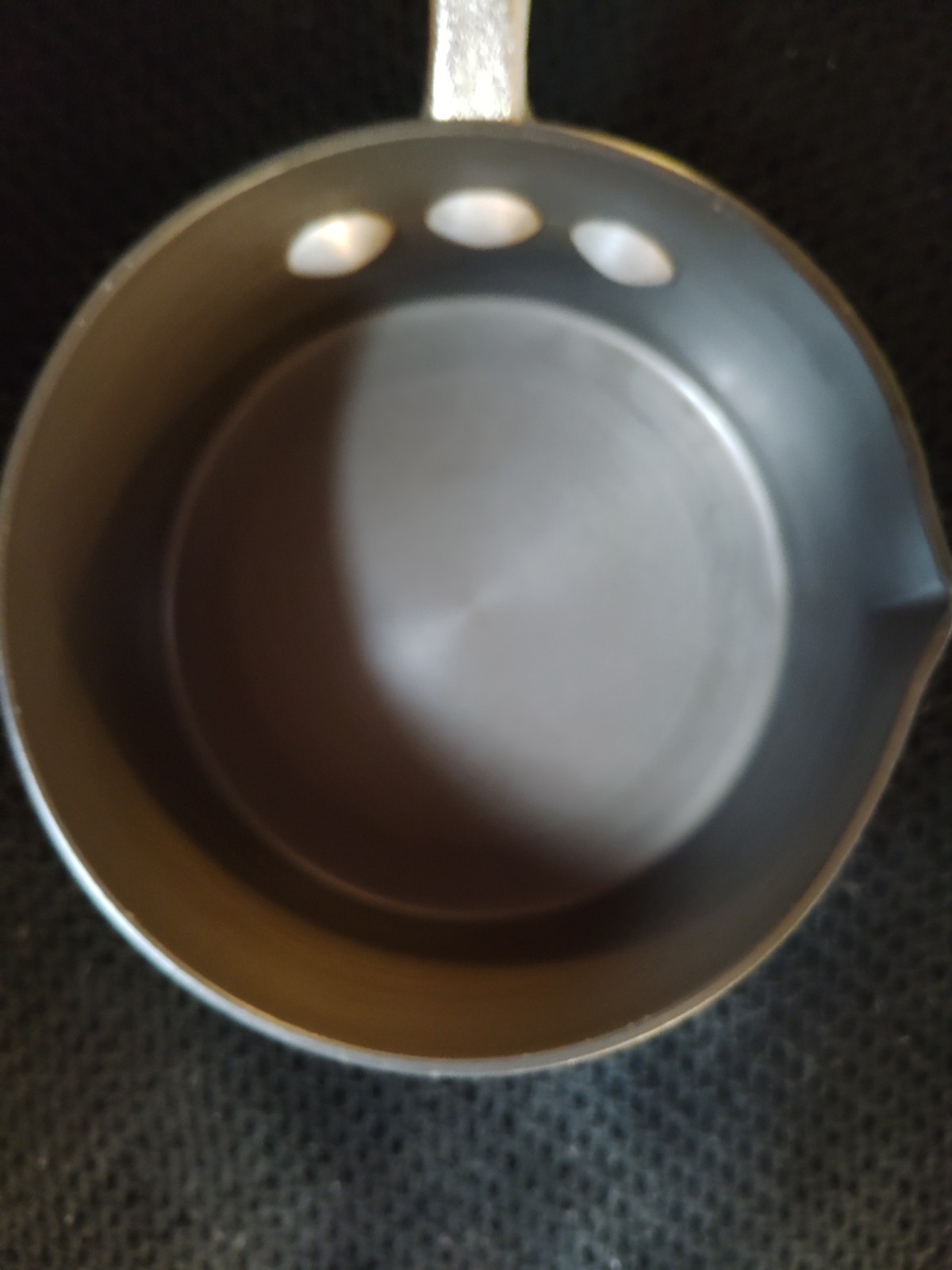 Vtg Pre Calphalon Commercial Aluminum Dual Spout 0.5 Qt Saucepan Butter Pot USA