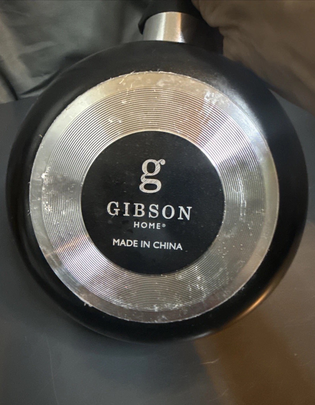 Gibson Home Piece Aluminum Black Nonstick Pot Vented Lid Cookware Set 7”Lx6”Wx3”