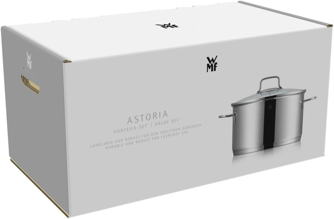 WMF Astoria 5-piece induction cookware set with glass lids, original…
