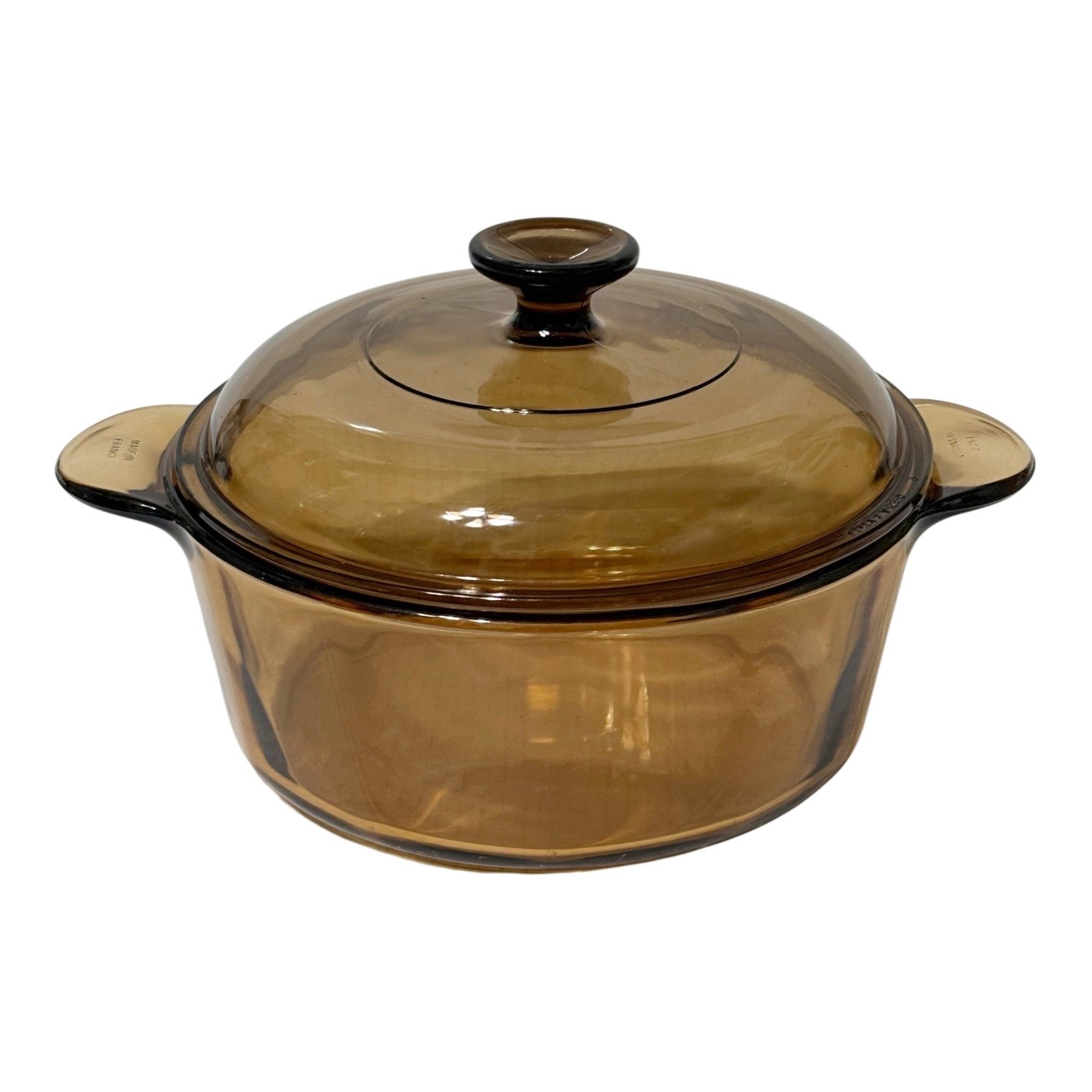Vision Corning Amber Glass Dutch Oven 2.2L Casserole Pot with Lid Made in France