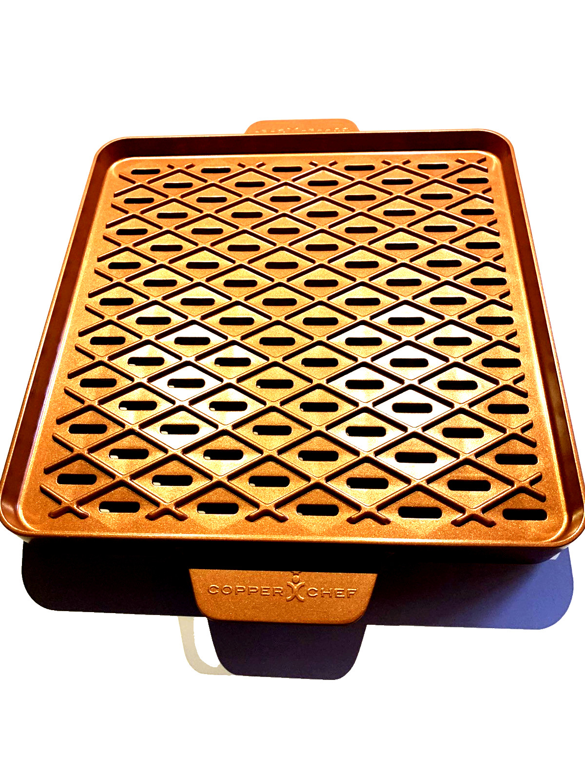 Copper Chef X Design 12″ x 12″ Barbecue BBQ Grill Pan Dual Sided Preowned Unused