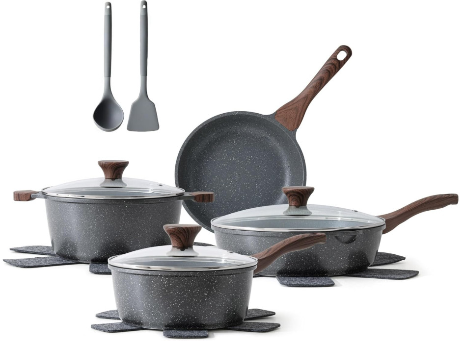 Juego de Cocina Antiadherente 13 Piezas Compatible con Inducción. Nuevo