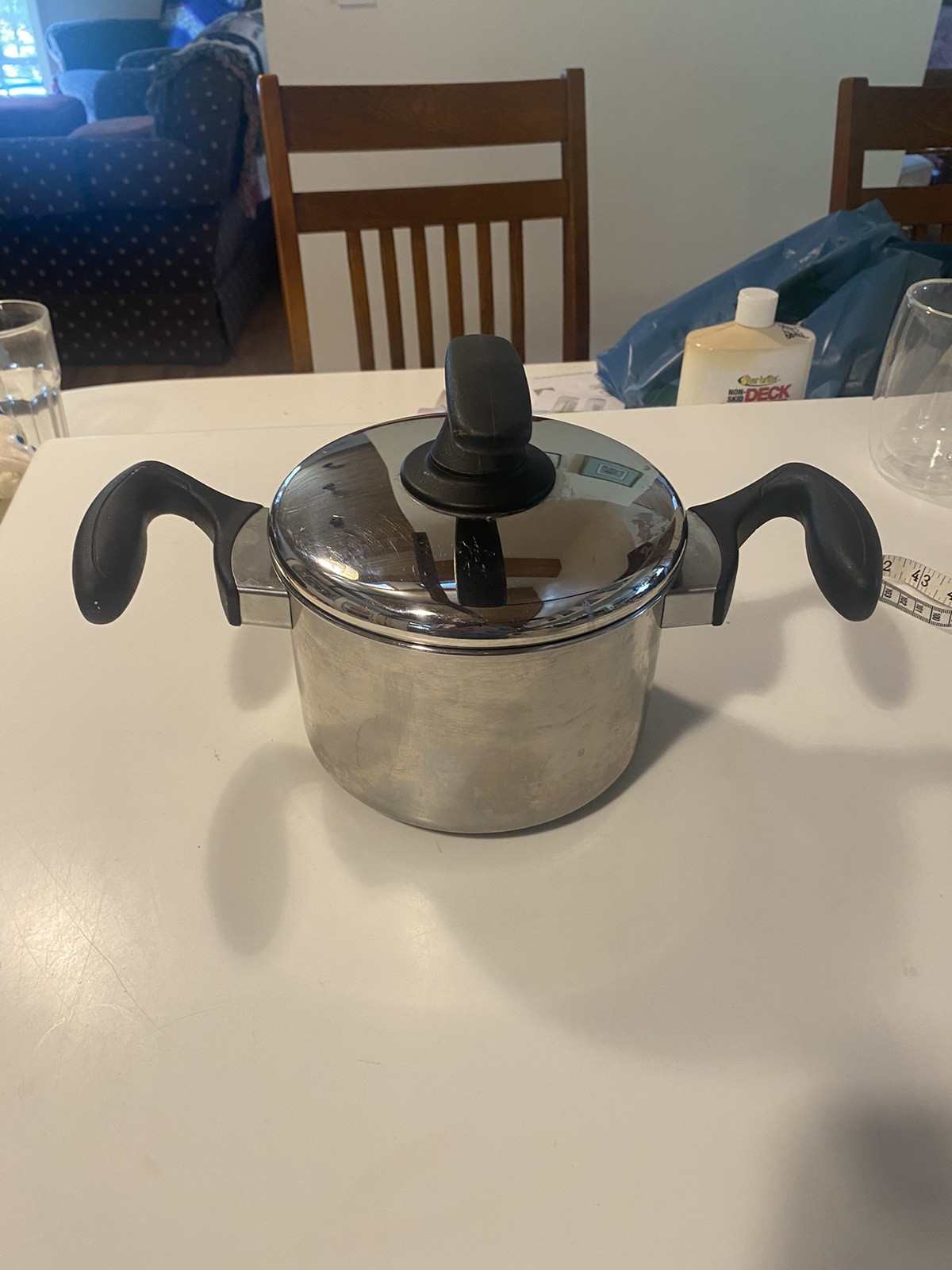 Soltam 18/10 Stainless Steel 2 Piece Pot With Lid Unique Handles Made In Israel