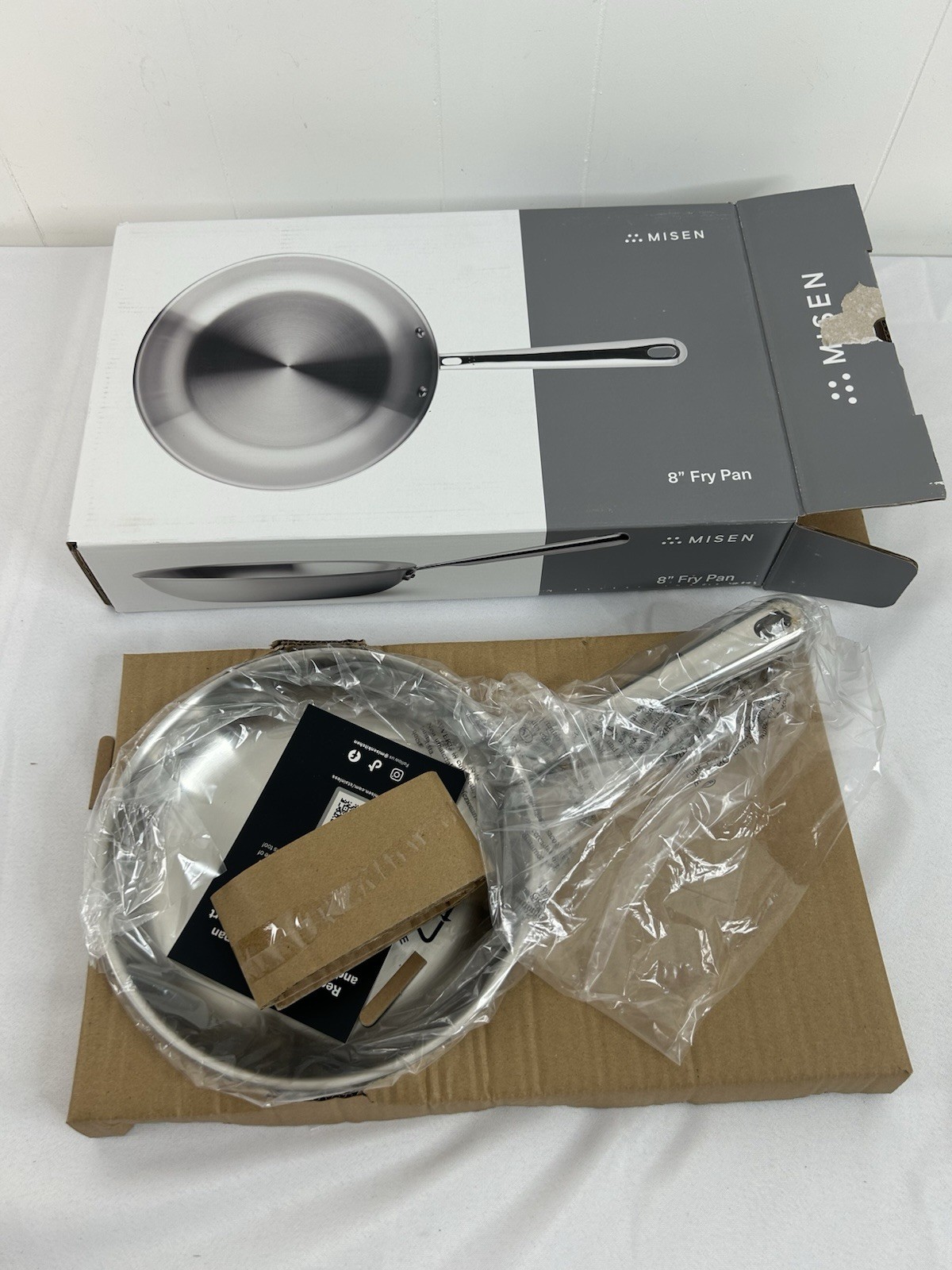 Misen 8” Fry Pan Stainless Steel Frying Induction, Gas, Electric – Oven Safe