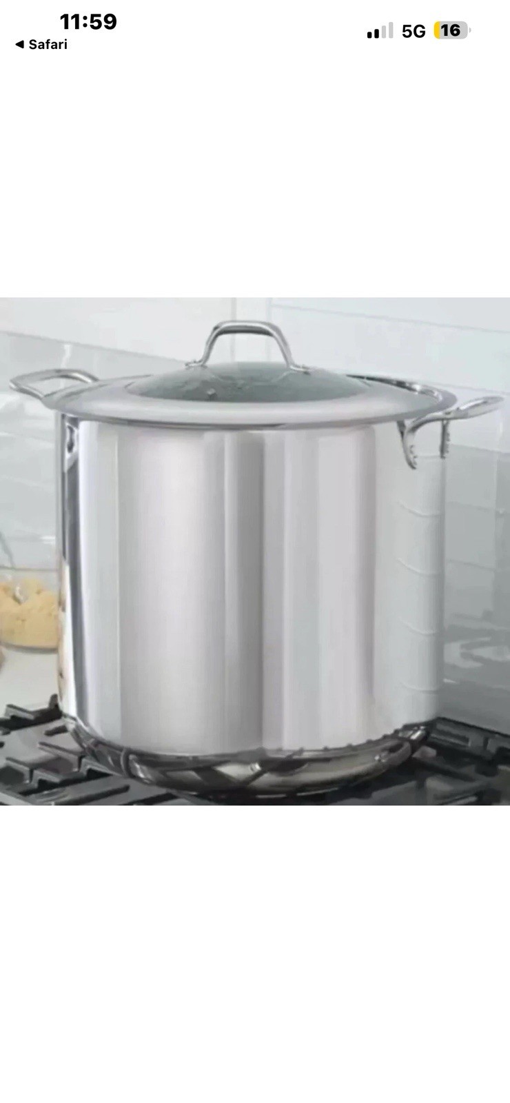 Princess House Heritage Stainless Steel 60 Qt Stockpot Tamalera 5842 Brand New