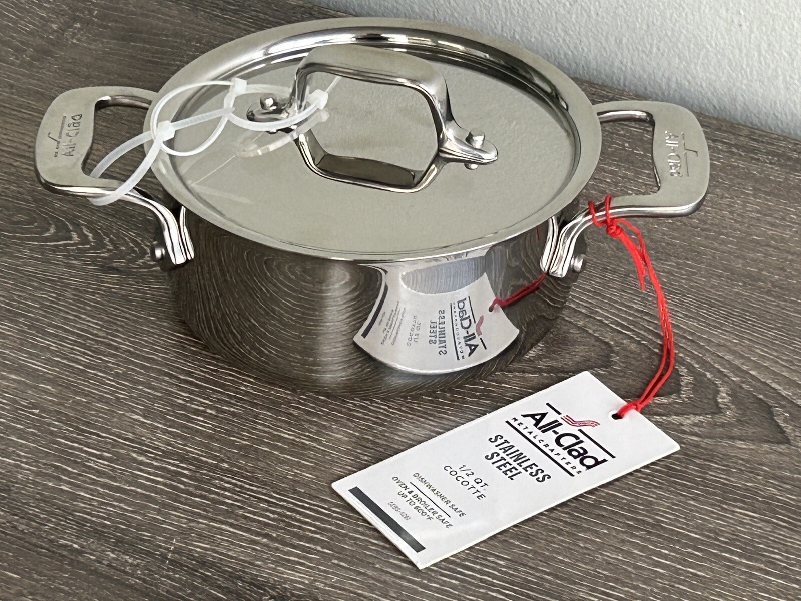 All-Clad Stainless Steel 1/2 Quart Cocotte Mini Pot with Lid