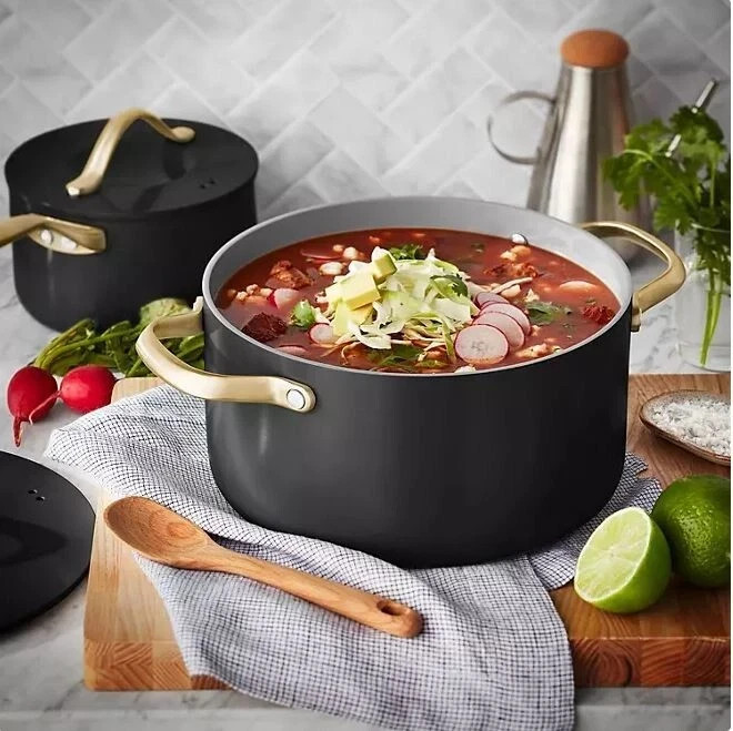 Member’s Mark 11-Piece Modern Ceramic Cookware Set-Black