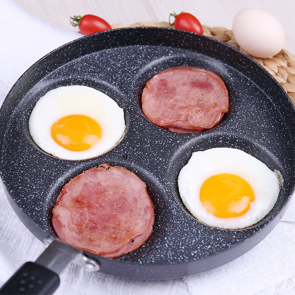 Egg Frying Pan Non Stick Egg Cooker Pan 4 Cup Aluminum NEW