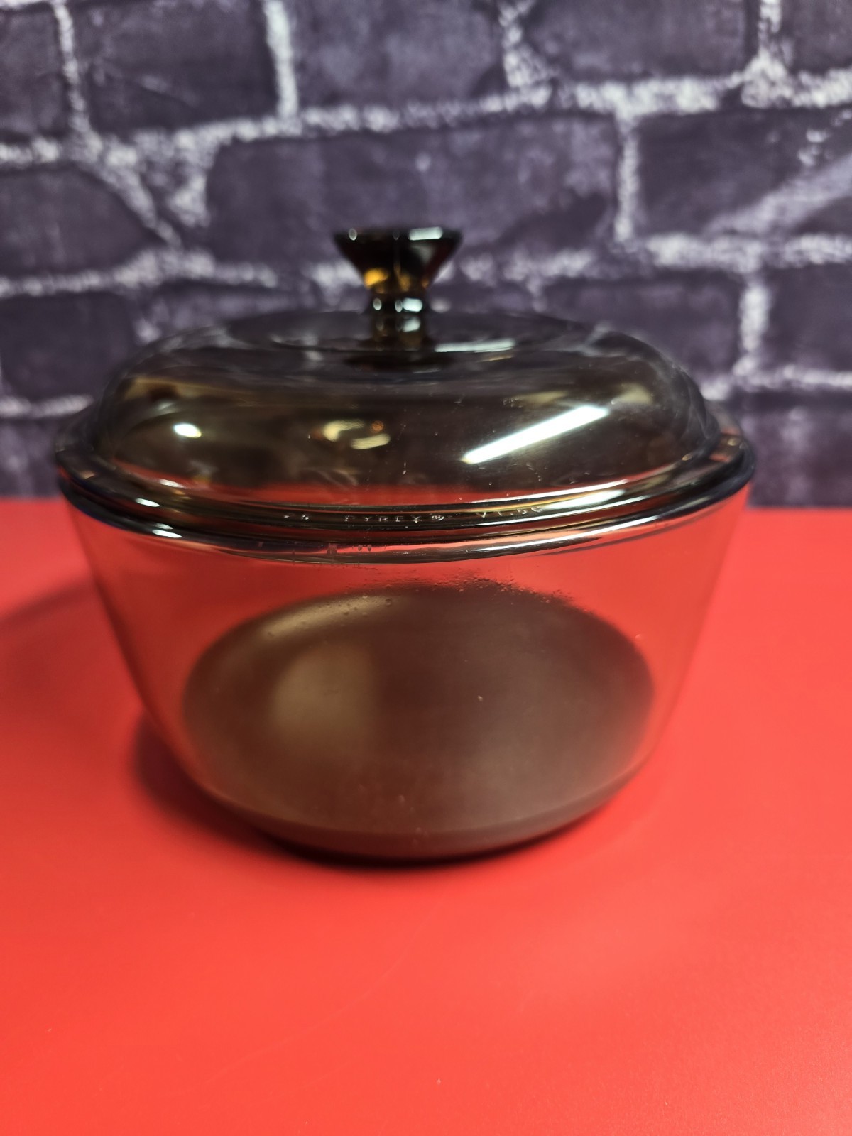 Corning Ware Visions 1.5L Amber Pan Pot with Lid USA Non Stick Vintage