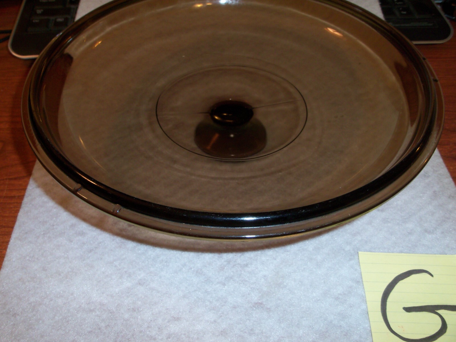 CORNING WARE PYREX REPLACEMENT LID ONLY VISIONS AMBER BROWN ROUND GLASS V-2.5-C