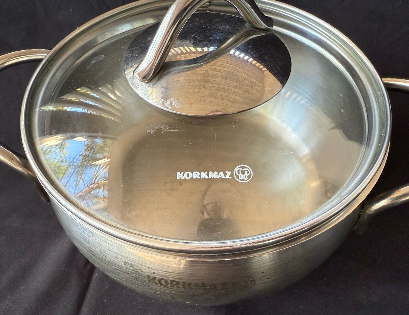 Korkmaz for Induction Cooktops. 16cm. 18/10 CR Ni Stainless Steel Pot w/ Lid
