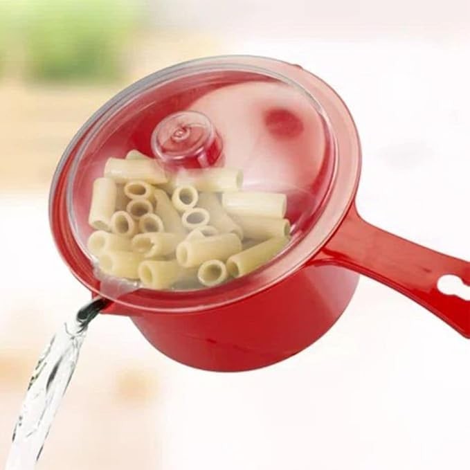 Microwave Safe Pot with Lid & Spout – Cooker & Steamer For Dorm, College or H…