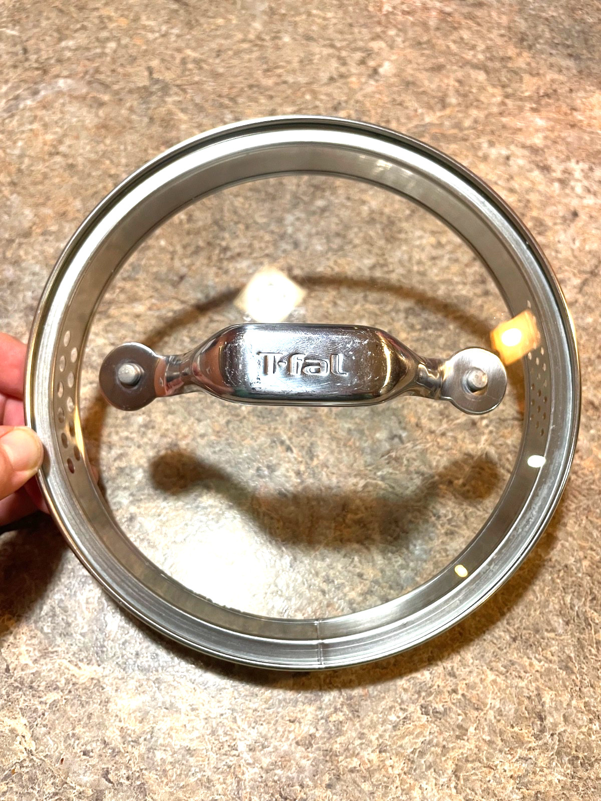 T-FAL Glass Vented Strainer Replacement Lid 7” Inner 7.5” Outer Rim
