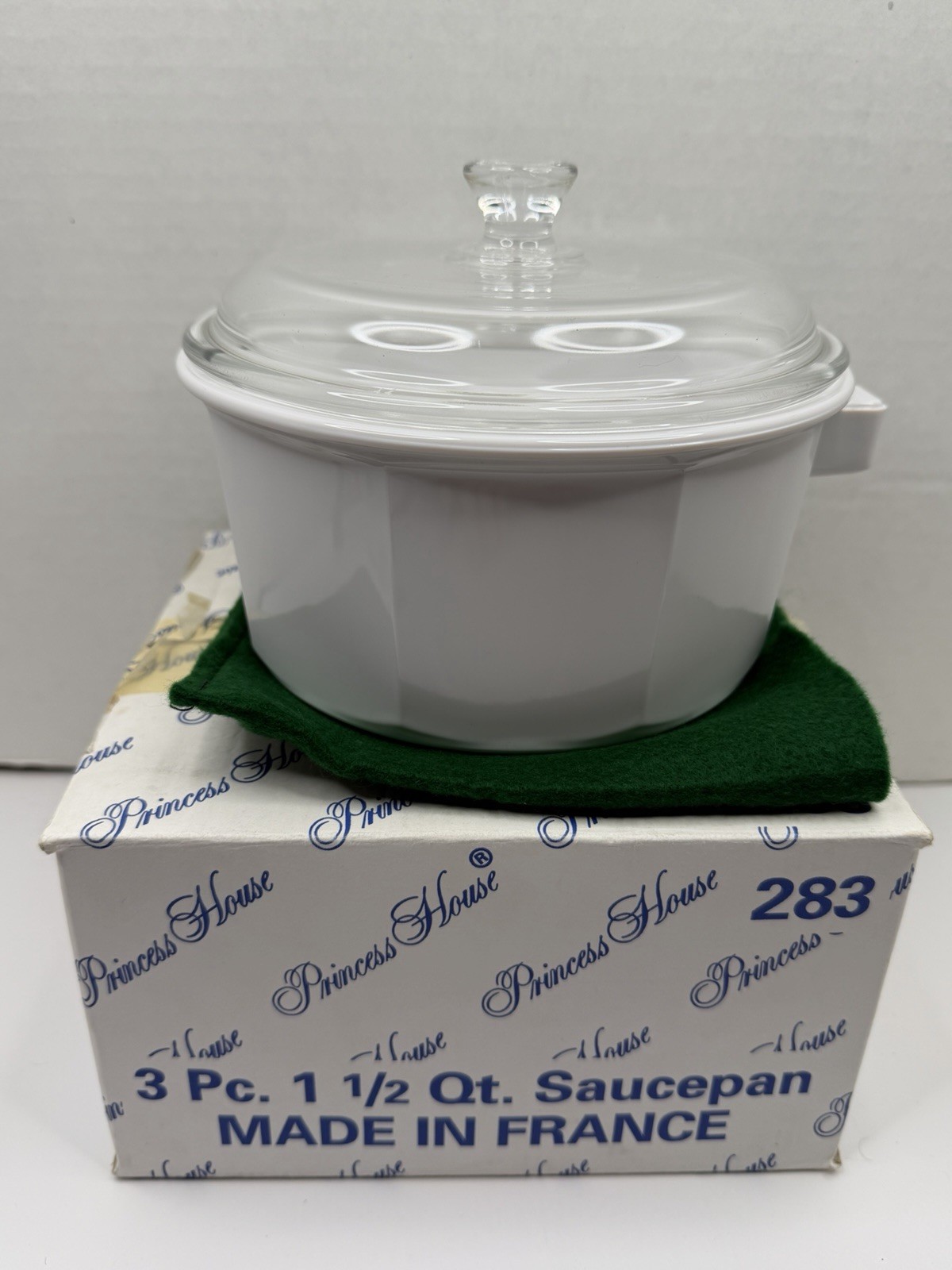 Princess House 3 Pc. 1 1/2 QT Sauce Pan Made In France 283 NOS