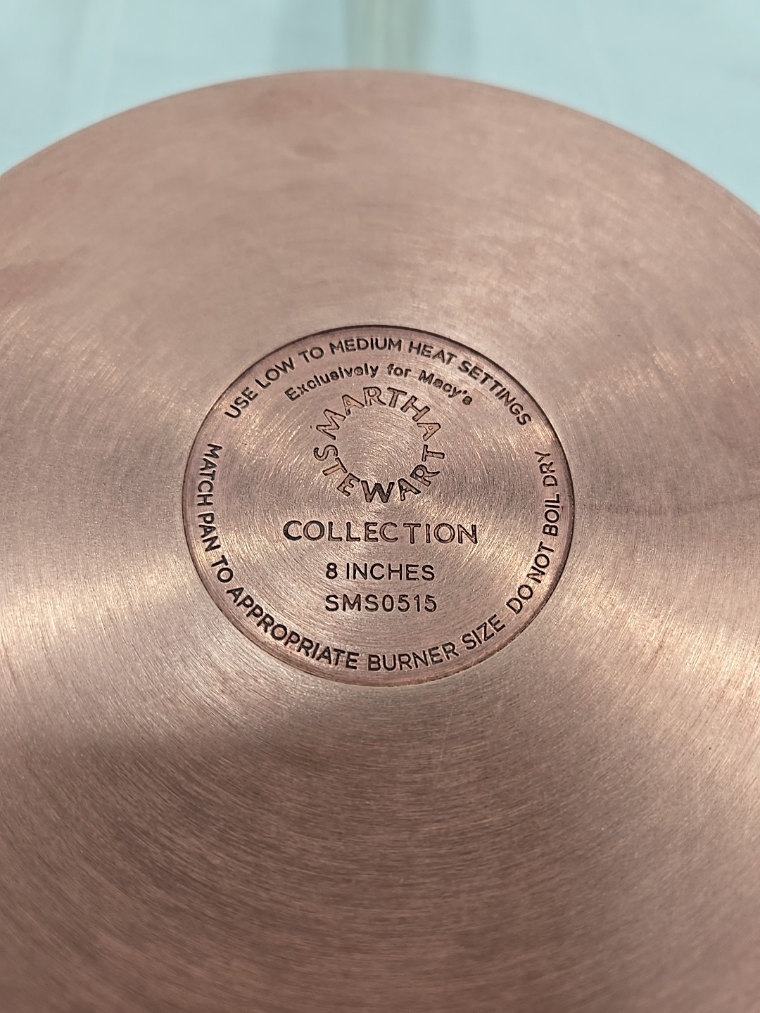 Martha Stewart Collection for Macy’s Copper Bottom 8” Fry Pan Skillet (B8)