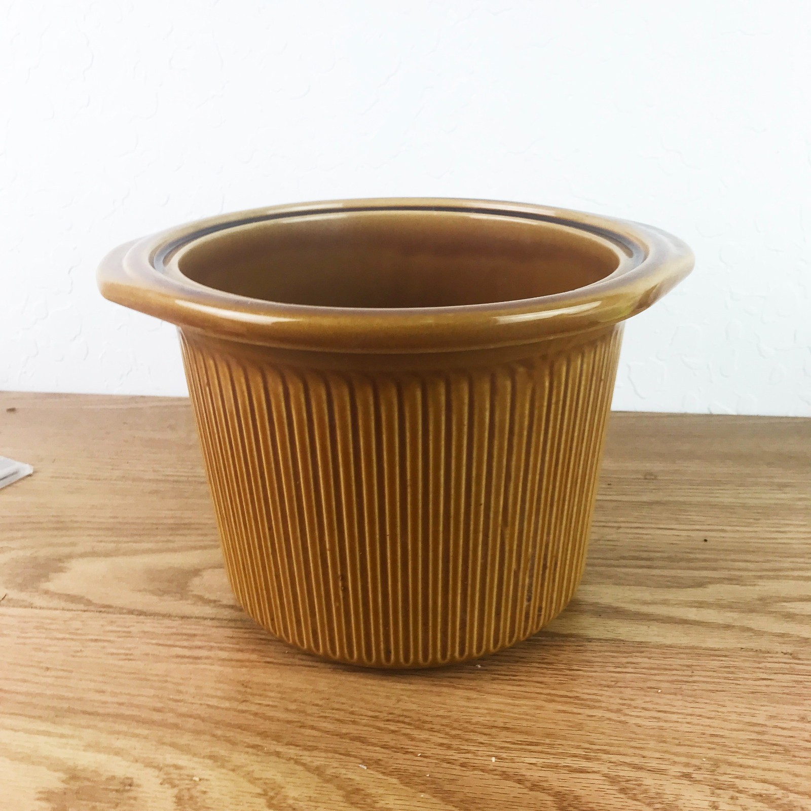 Rival 3150 3152 Crockpot Slow Cooker CERAMIC CROCK POT INSERT 3.5 QT Brown VTG