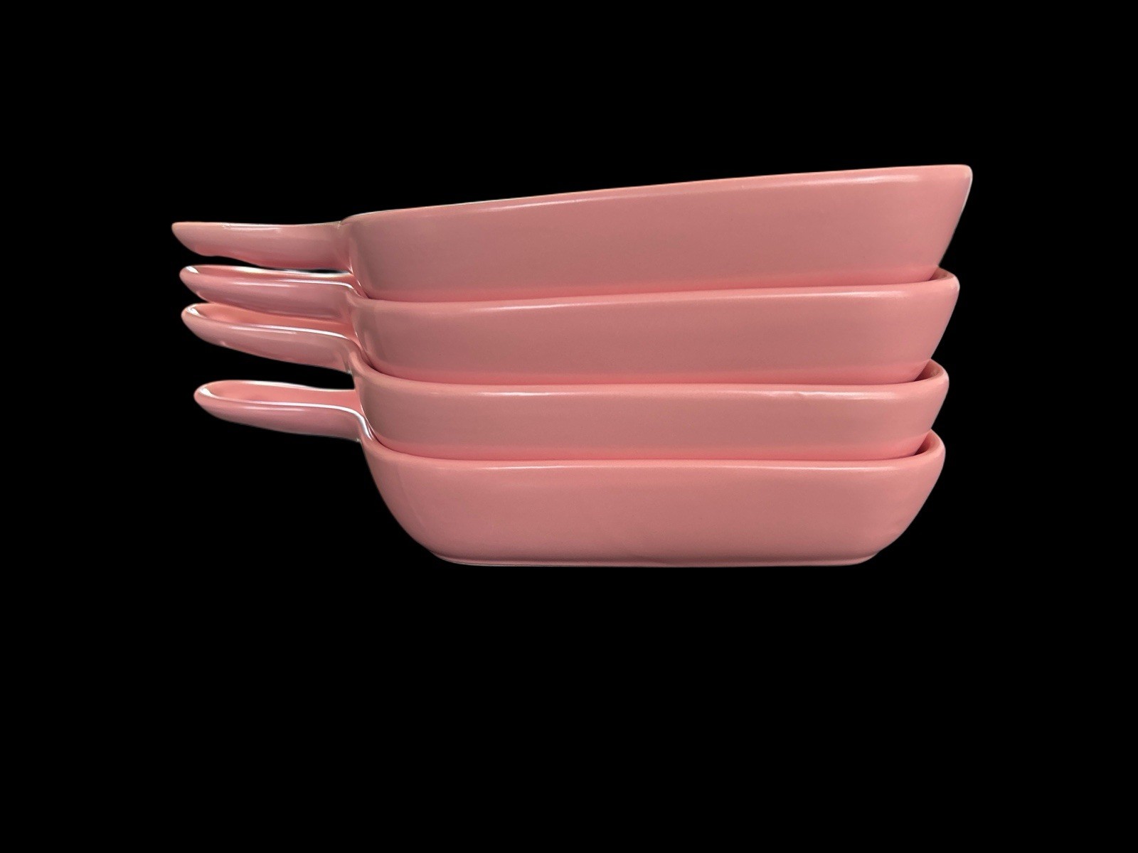 Square Griddle Pan W Handle Lot Oven & Microwave Safe Serve Ware Set Pink 4 New