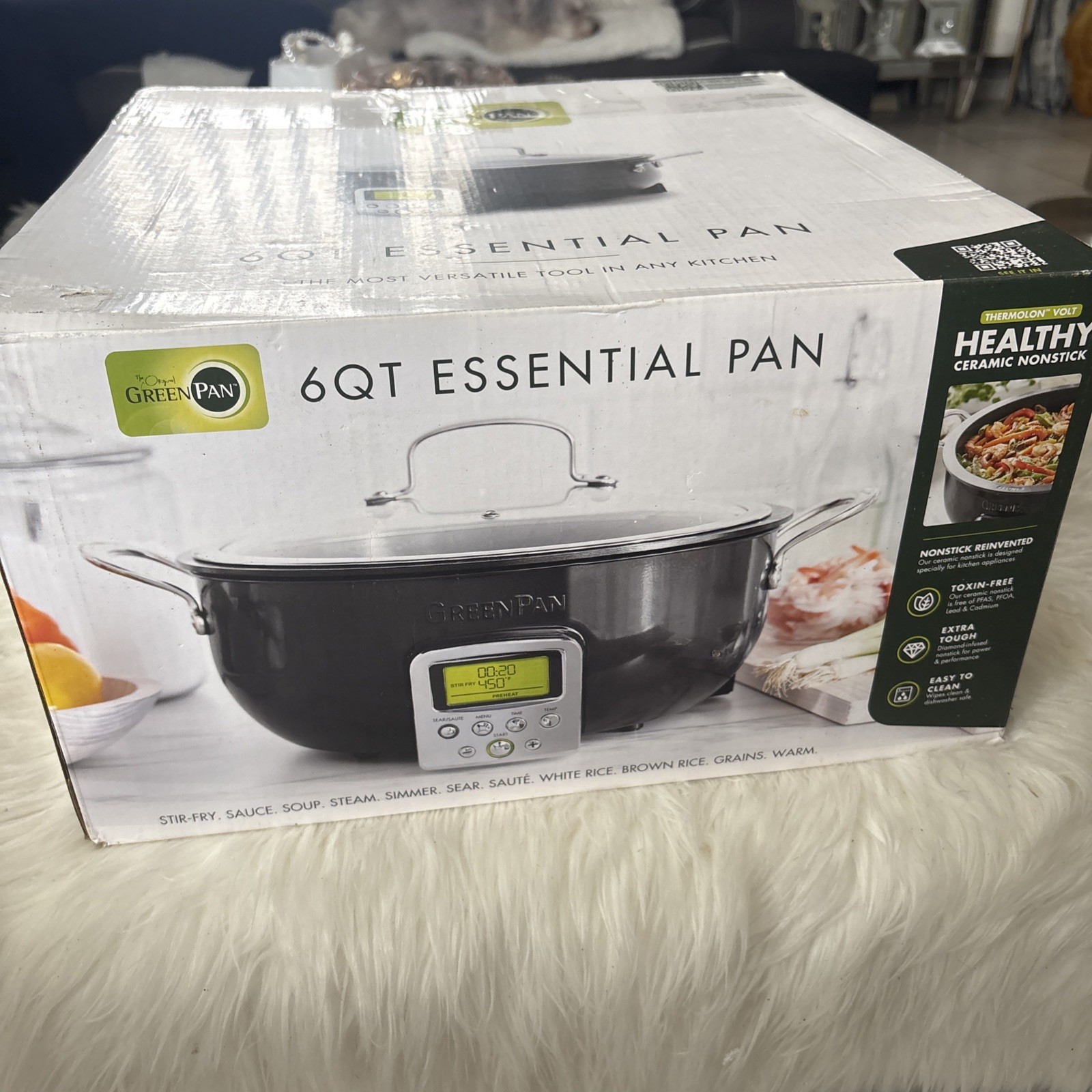 Green Pan 6Qt Essential Pan Color Black And Silver