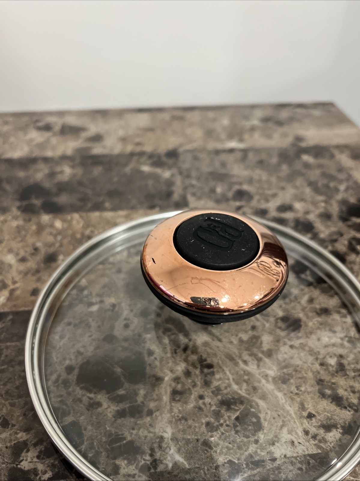 Replacement Glass Lid Paula Deen Copper and Black 6 inch for pan or pot