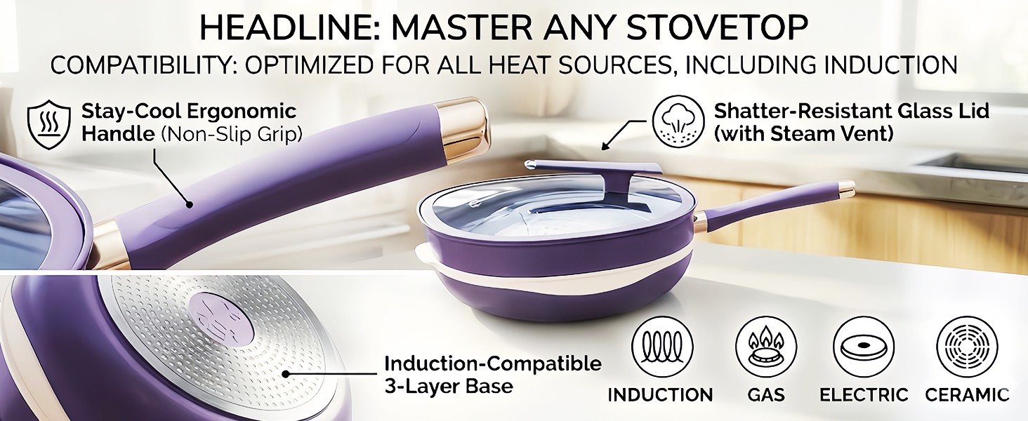 12in Titanium Alloy Non-Sti Pot with Lid with Steer 2026 Upgrade