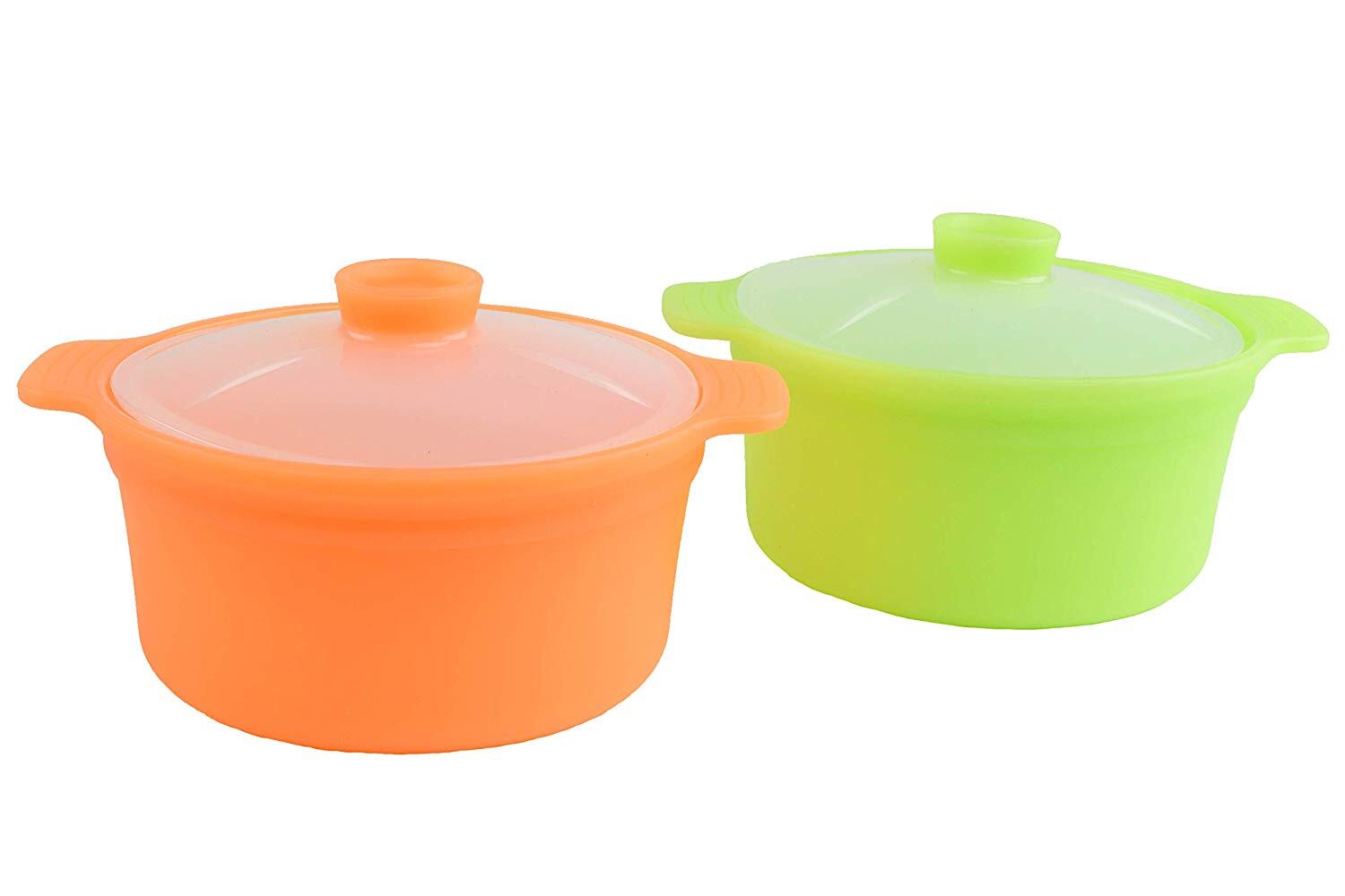 2pc, Premium Silicone Food Egg Rice Steamer Dishwasher Microwave Safe BPA Free