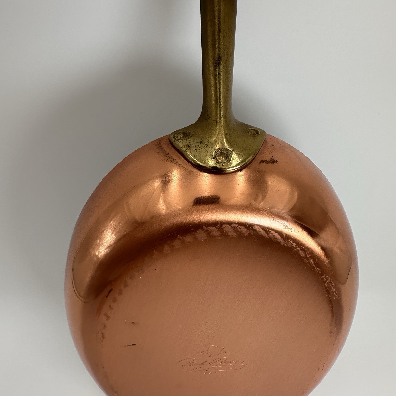 Paul Revere 1801 Oval Fish Copper Skillet Large Brass Handle Pan USA Vintage