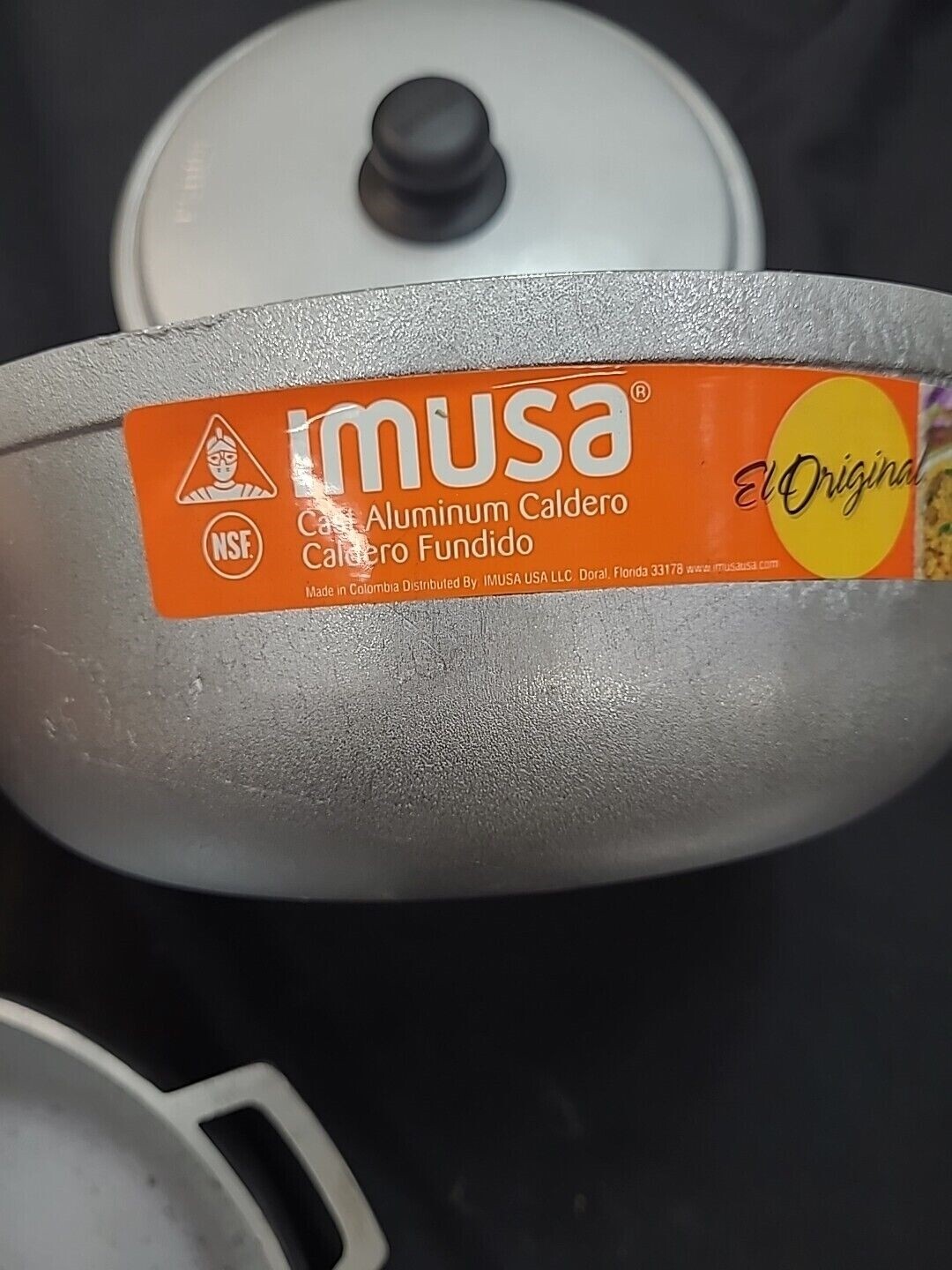 IMUSA-GAU-80504W-3.7 Quart-Aluminum Natural Caldero Cookware-LOT OF 2