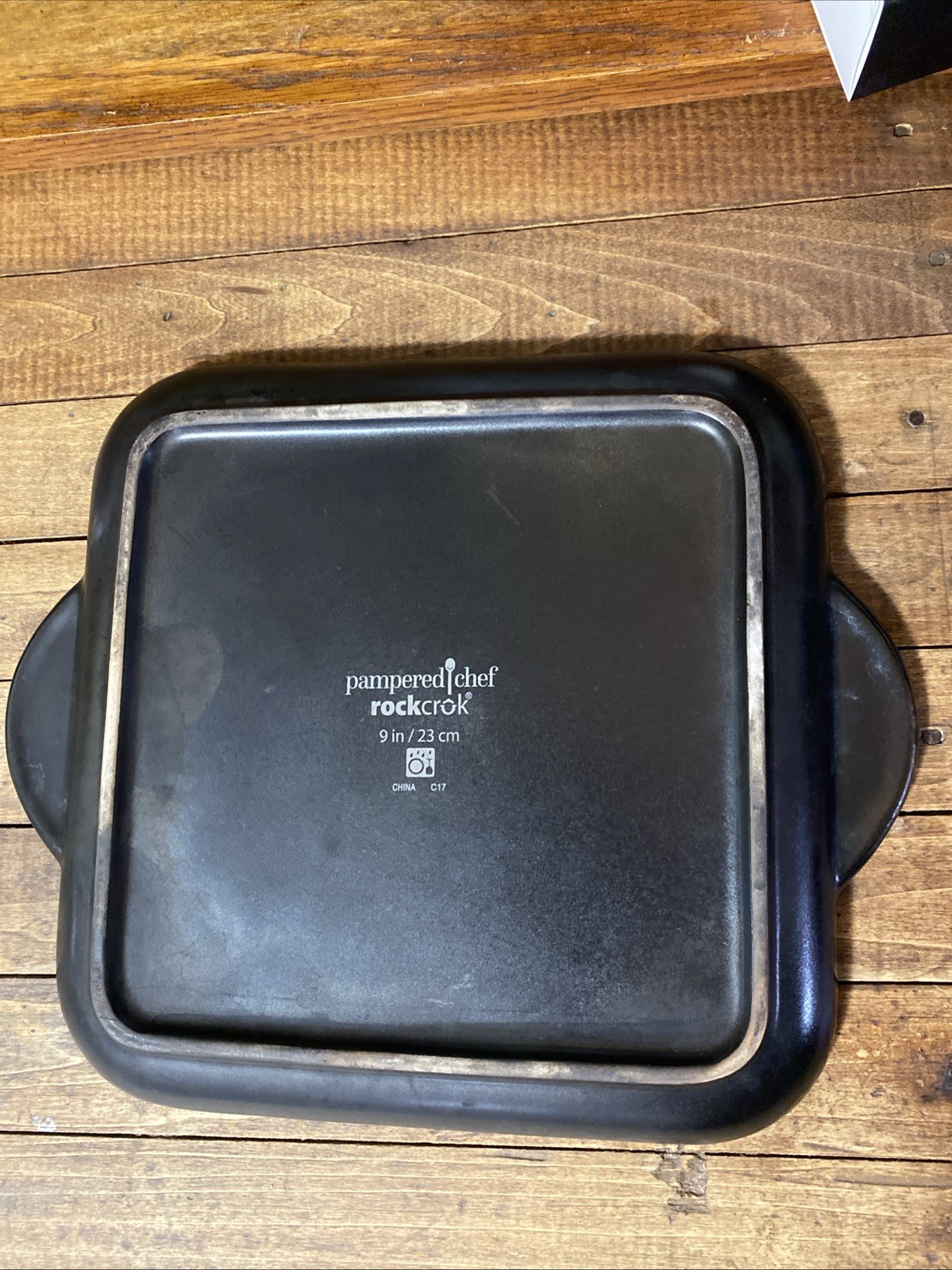 Pampered Chef ROCKCROK® Small 9 Square GRILL STONE Oven BBQ Stovetop Grill