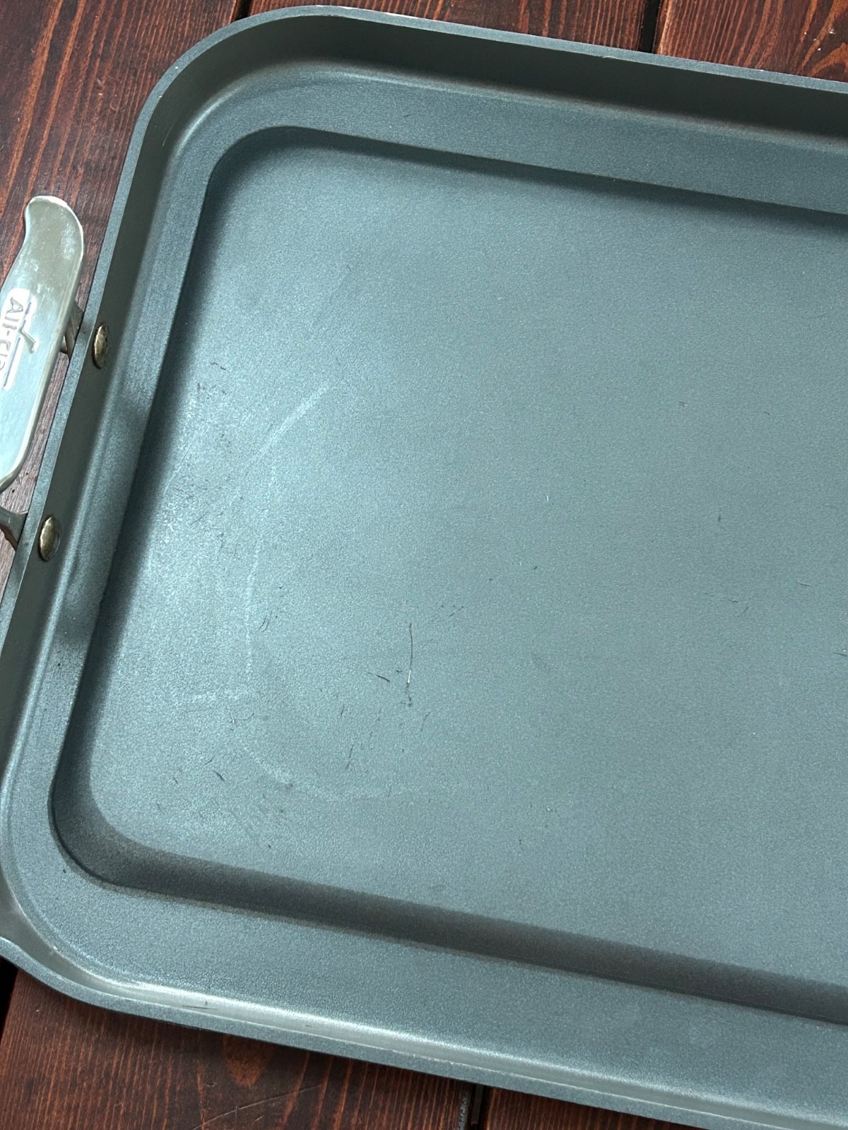 All Clad Stovetop 2 Burner Griddle Hard Anodized Nonstick Cookware 13 x 20